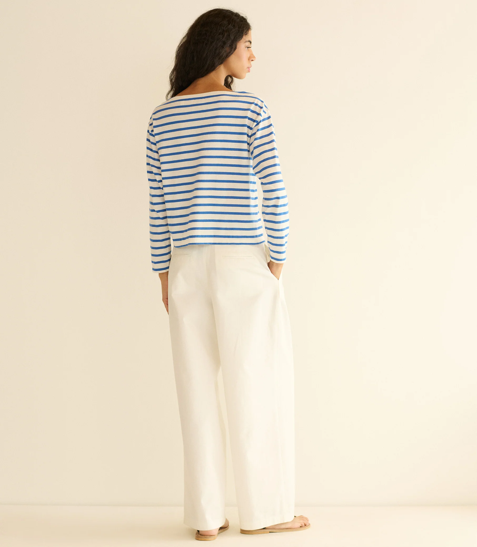 IRENE TEE -- BLEU BRETON STRIPE - Image 5