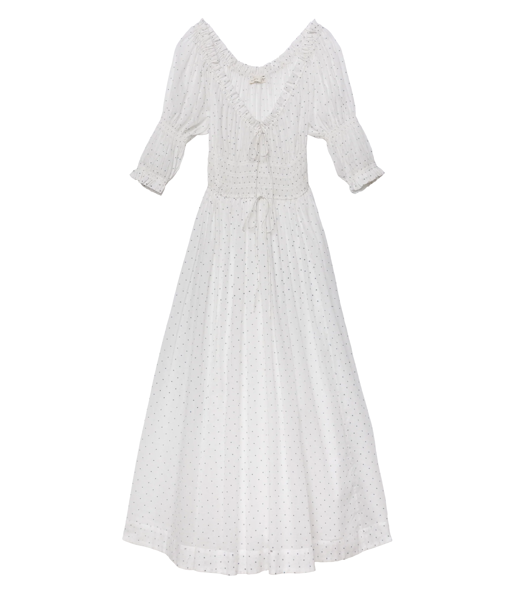 ISCHIA DRESS -- SALT FLOCK DOT - Image 9