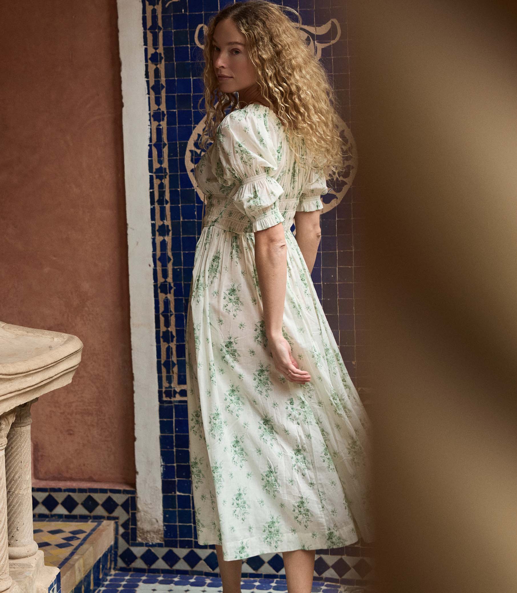 ISCHIA DRESS -- VERT PETIT BOUQUET DE CHAMONIX - Image 2