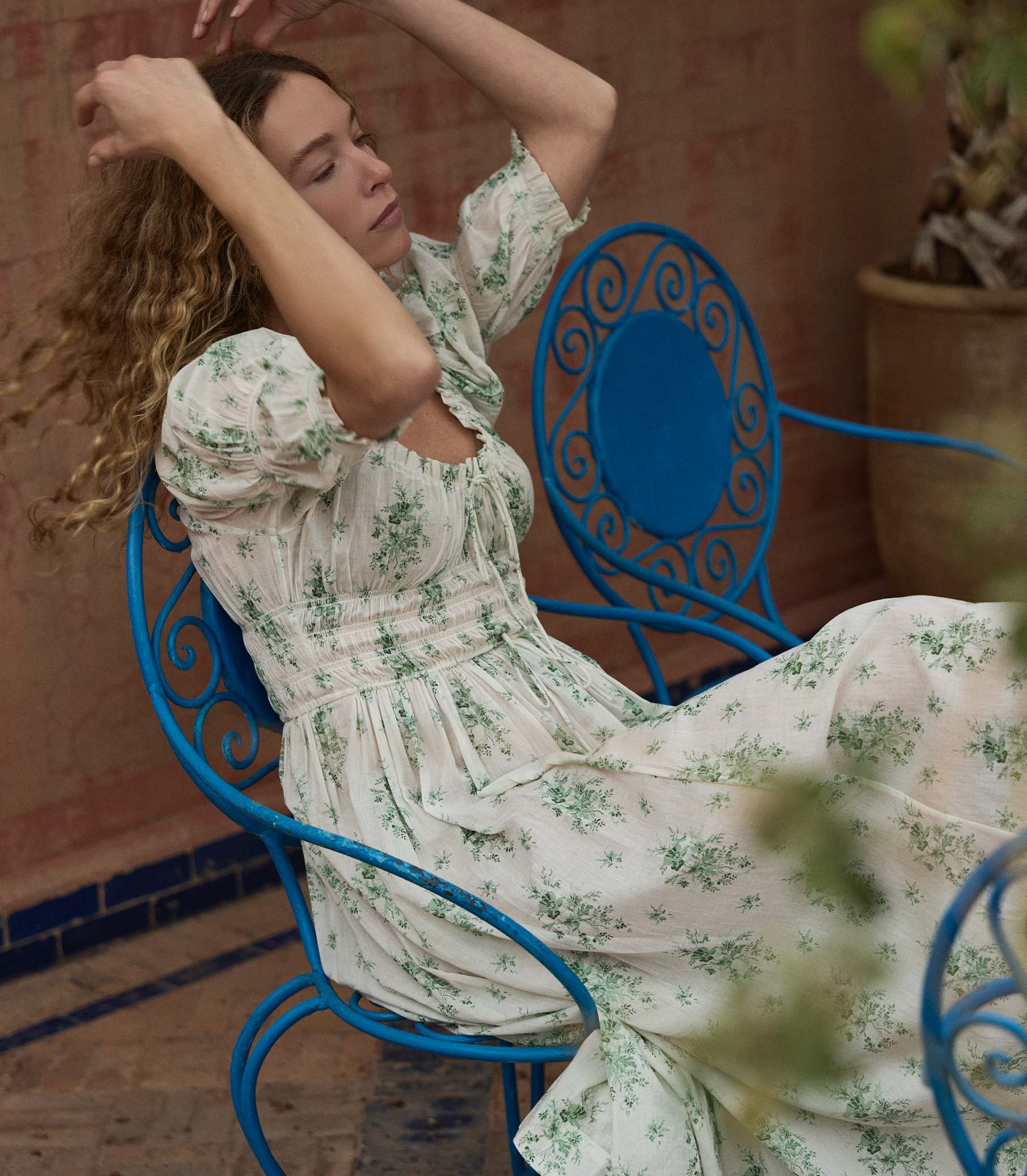 ISCHIA DRESS -- VERT PETIT BOUQUET DE CHAMONIX - Image 4