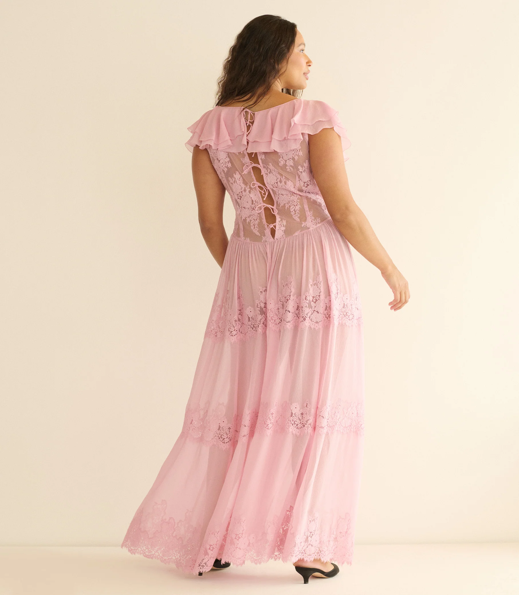 JOYELLE DRESS -- PINK HYDRANGEA - Image 3