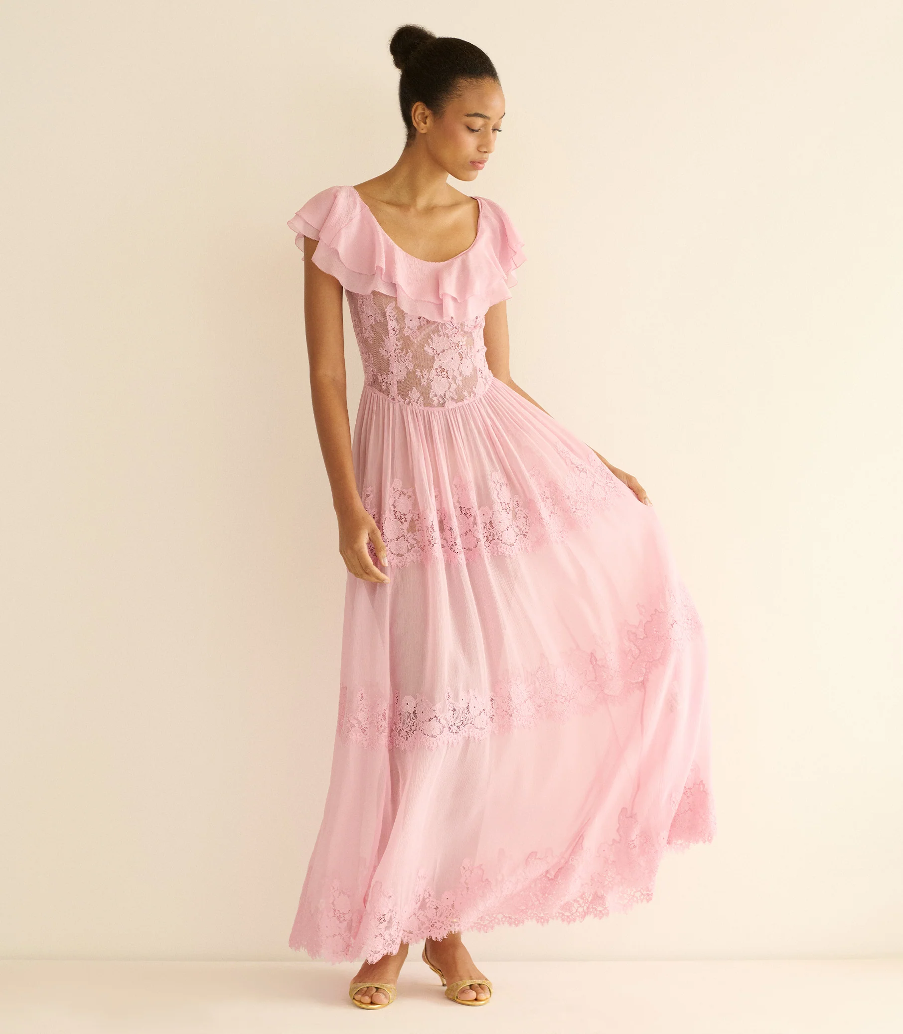 JOYELLE DRESS -- PINK HYDRANGEA - Image 4