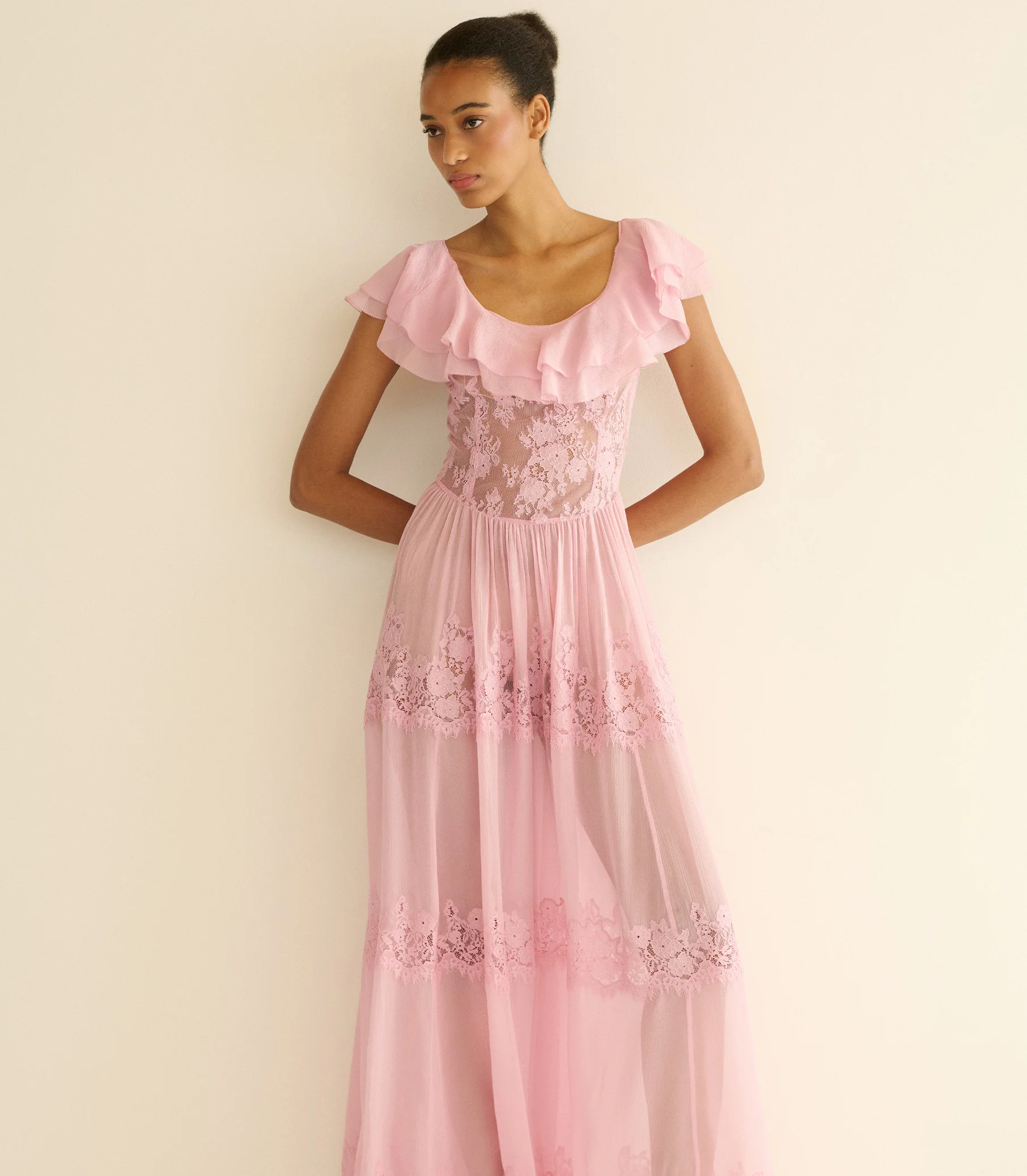 JOYELLE DRESS -- PINK HYDRANGEA - Image 5