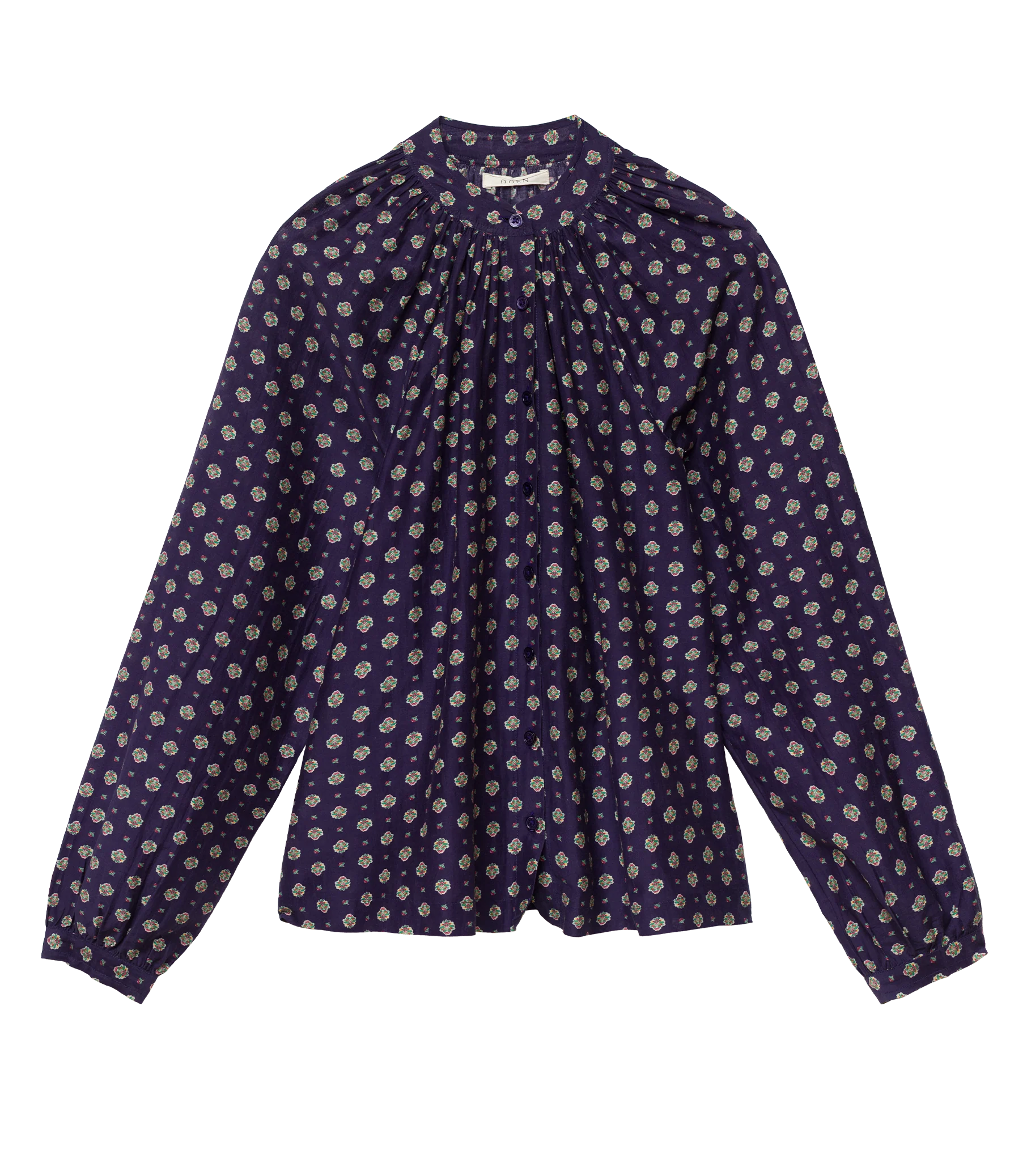 JULIENNE TOP -- NAVY CADIZ FOULARD - Image 4