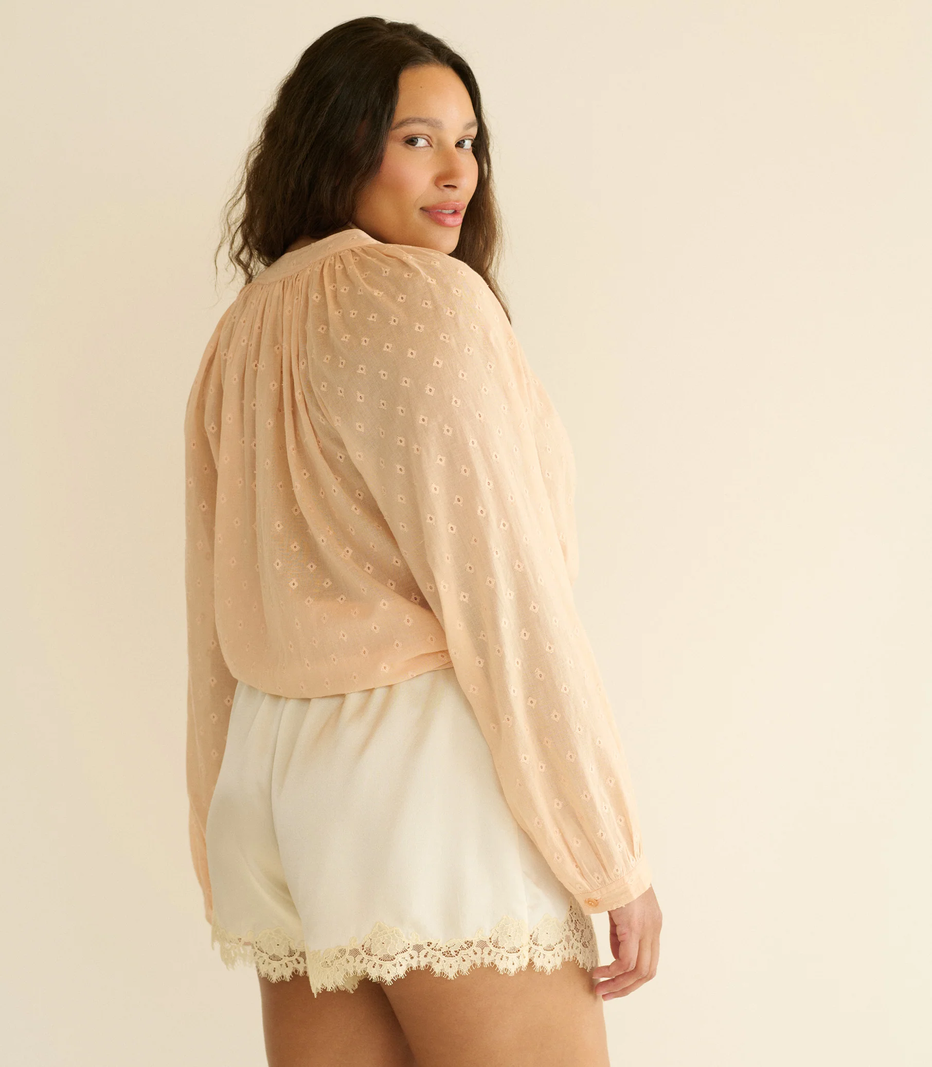 JULIENNE TOP -- PEACH SORBET MARSEILLE EMBROIDERY - Image 7