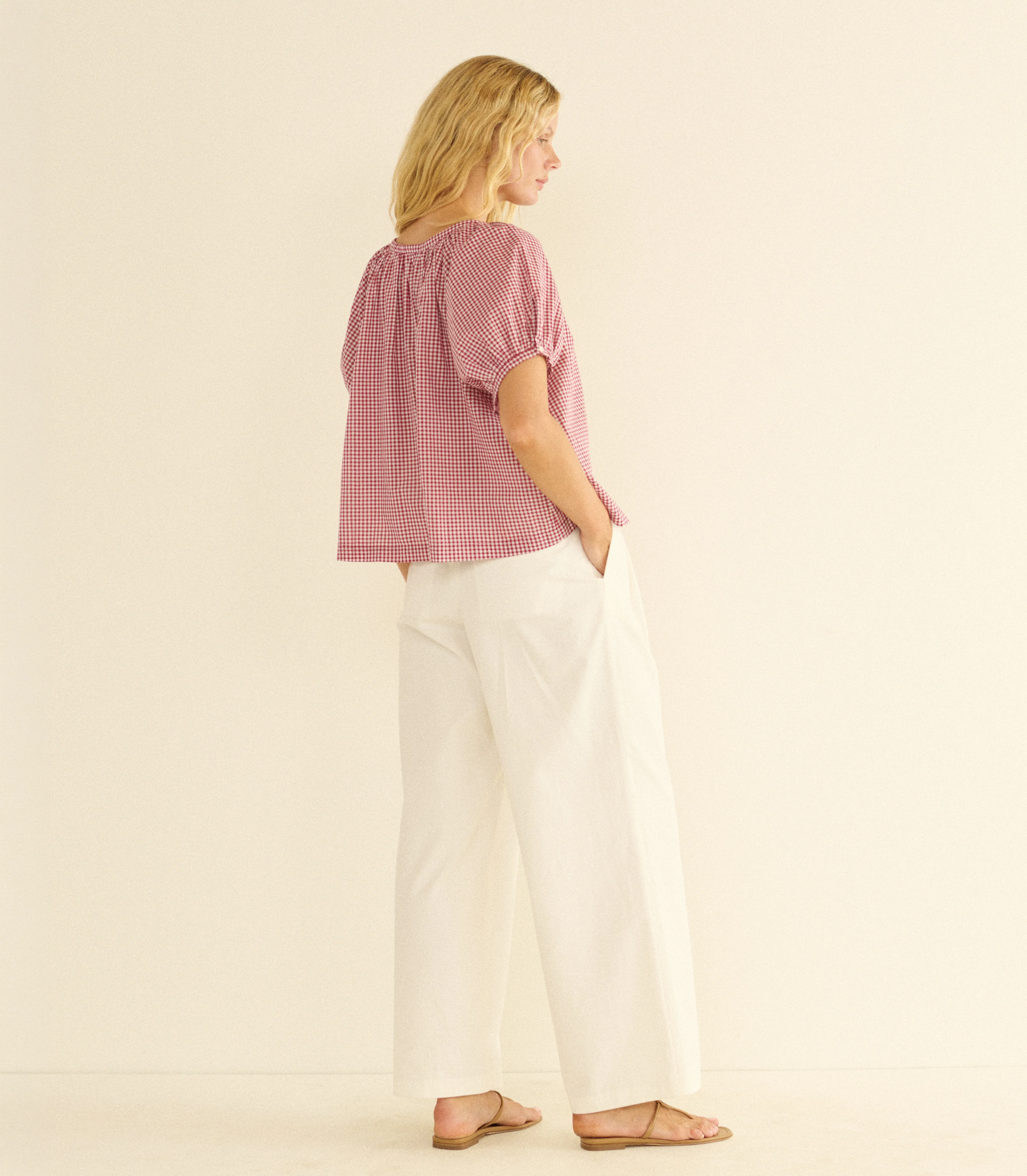 JUNE TOP -- MULBERRY LA MADDALENA GINGHAM - Image 4