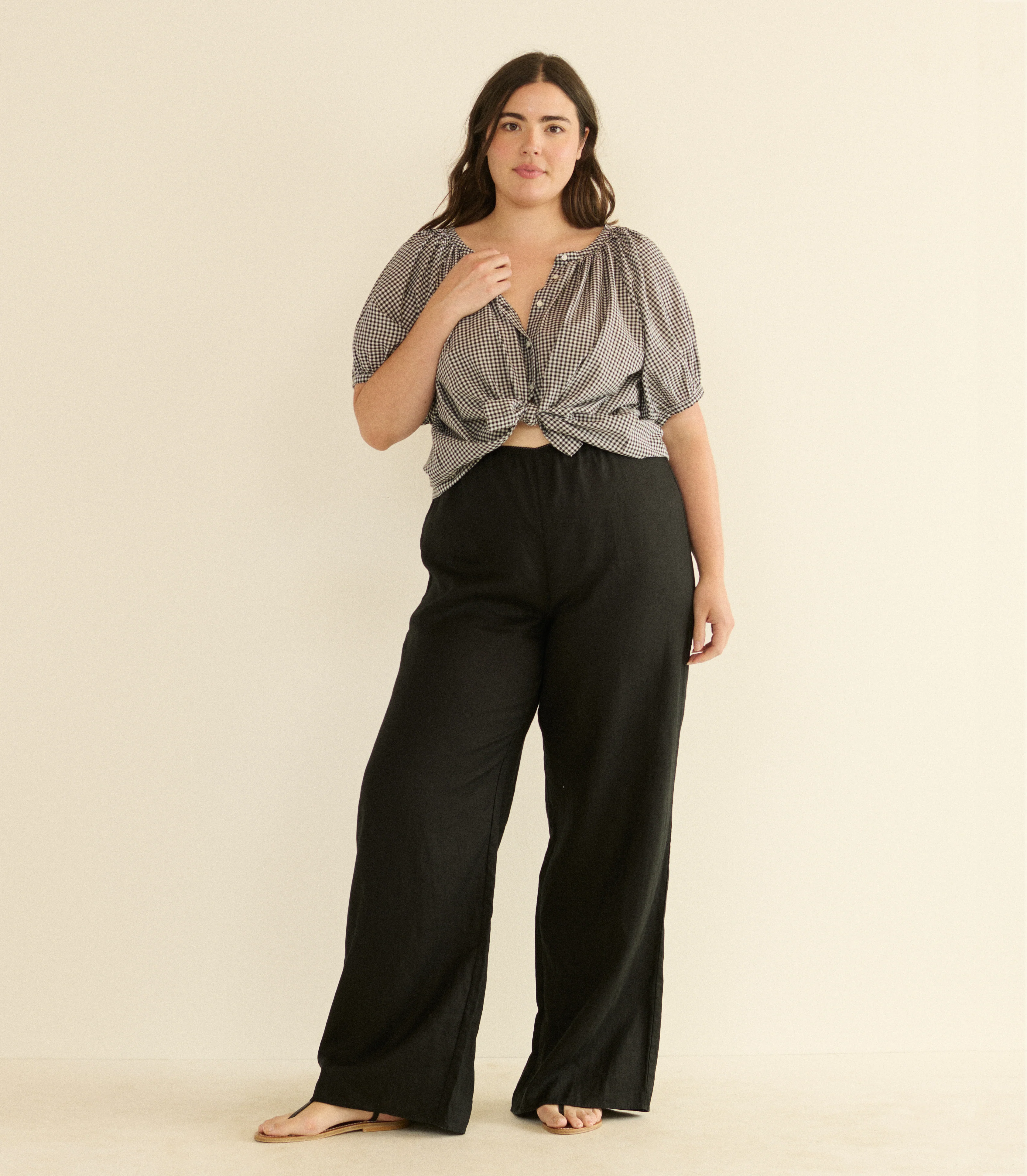 JUNE TOP -- NOIR LA MADDALENA GINGHAM - Image 5
