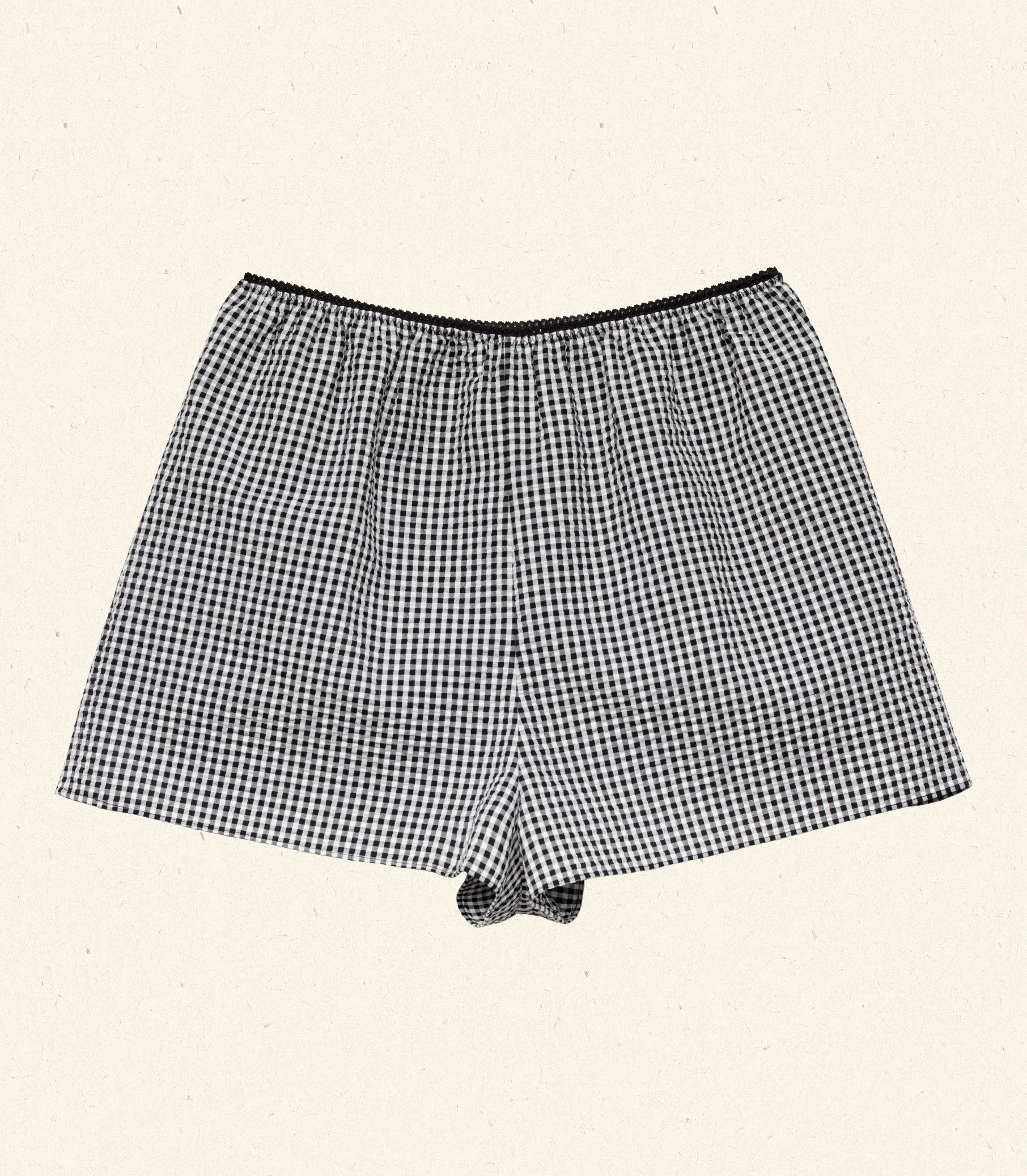 LARENA SHORT -- NOIR LA MADDALENA GINGHAM - Image 7