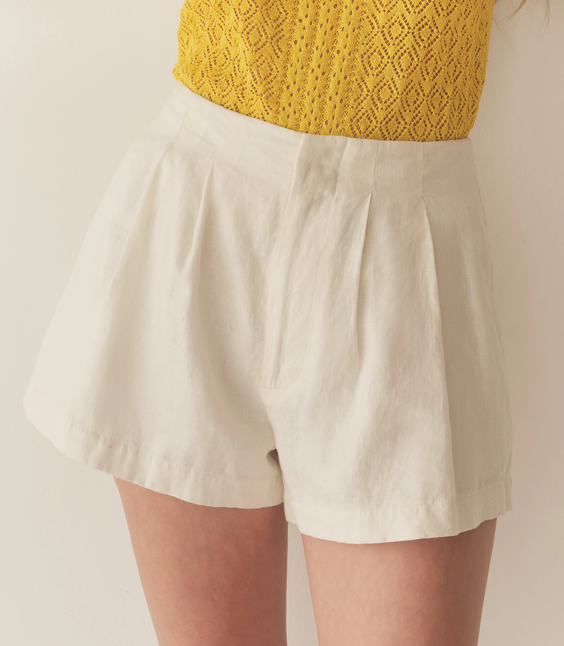 LARUE LINEN SHORT -- SALT - Image 5