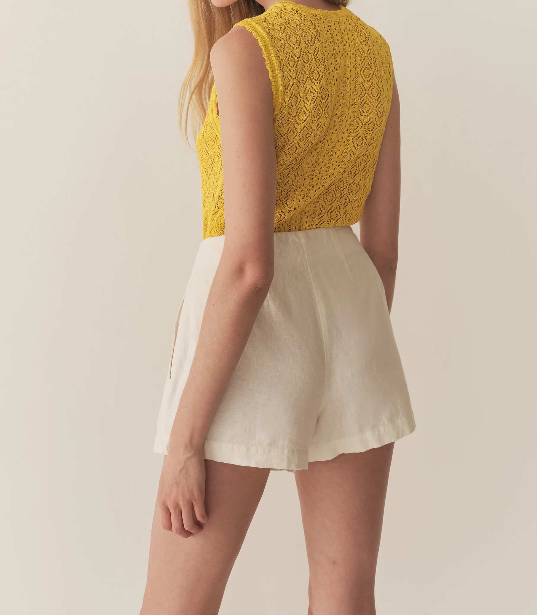LARUE LINEN SHORT -- SALT - Image 6