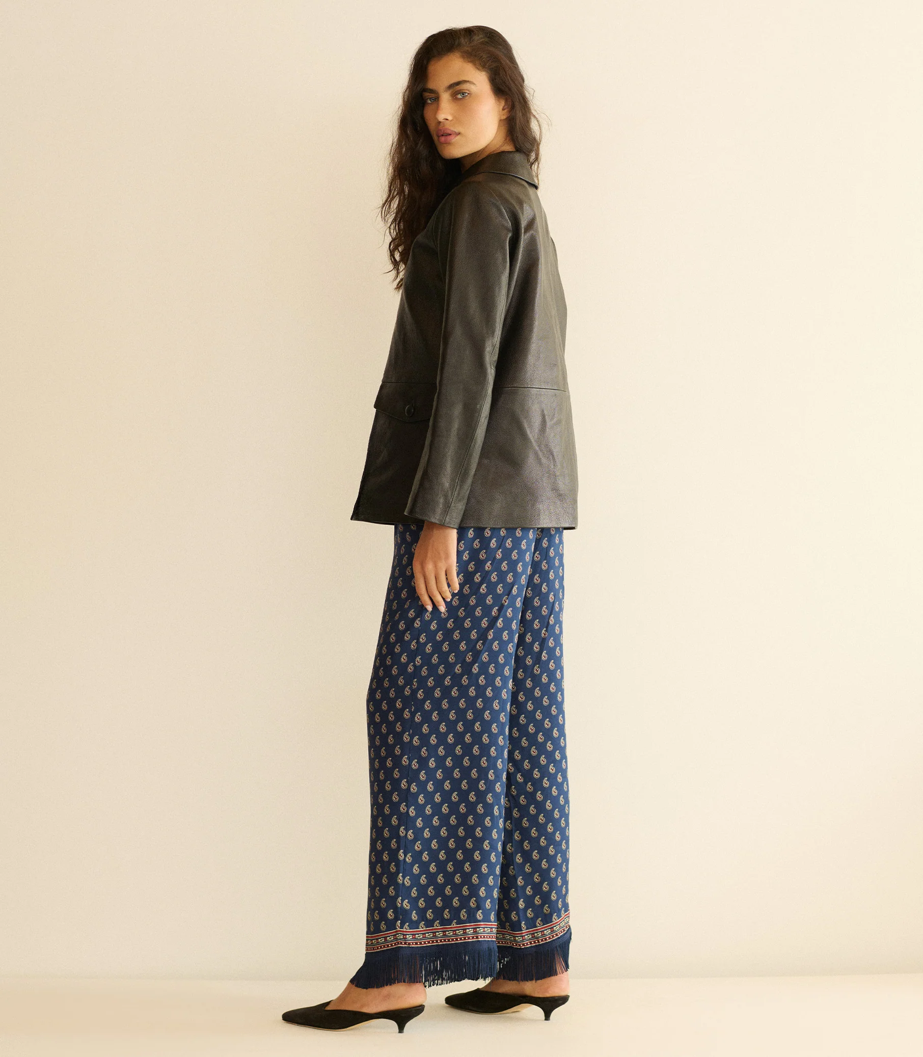 LAVON FRINGE PANT -- BLEU TAORMINA PAISLEY - Image 7
