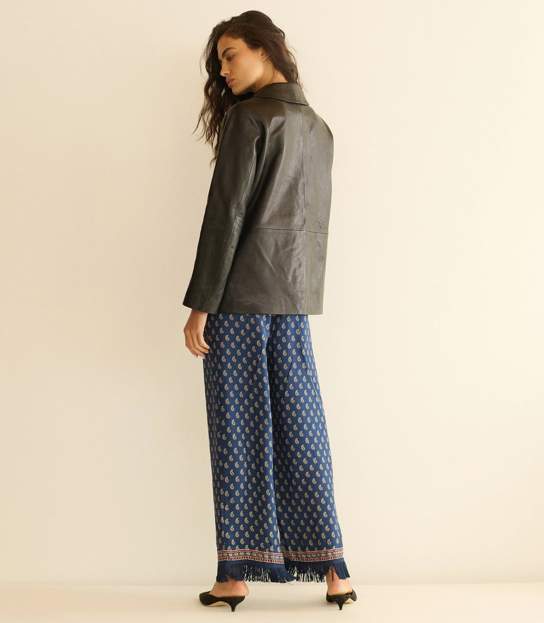 LAVON FRINGE PANT -- BLEU TAORMINA PAISLEY - Image 8