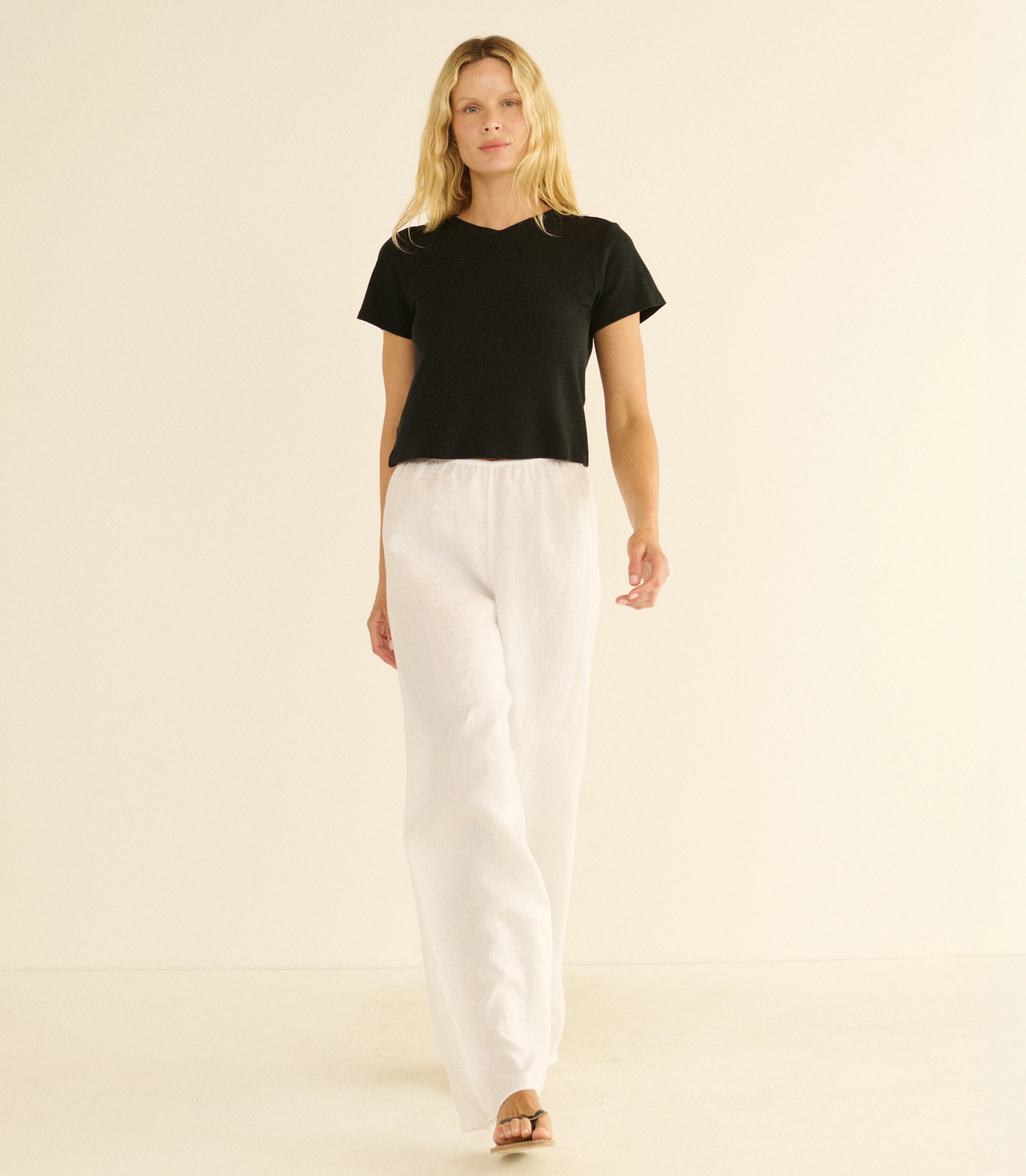 LAVON LINEN PANT -- SALT - Image 4