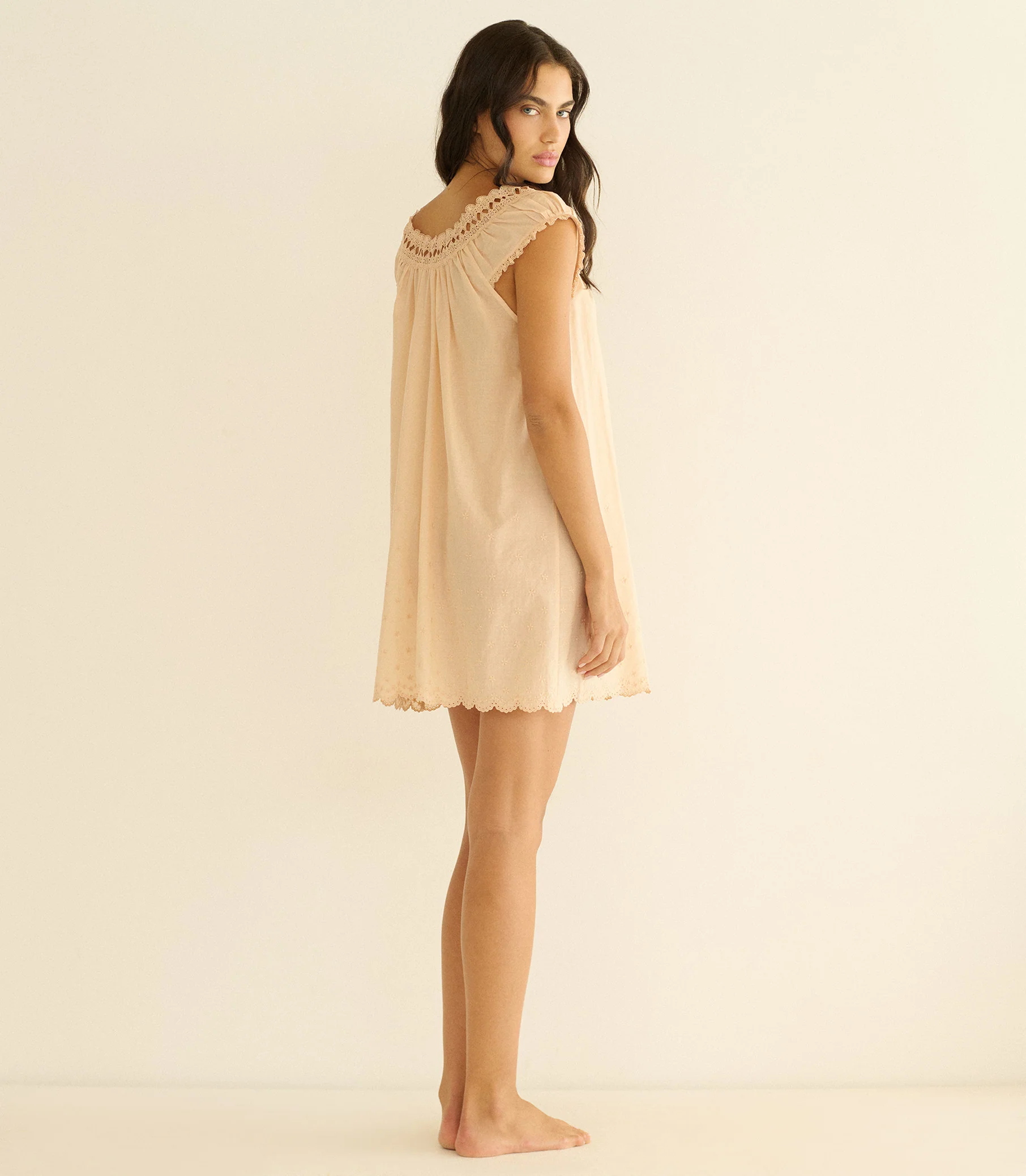LELIA NIGHTGOWN -- PEACH SORBET - Image 4