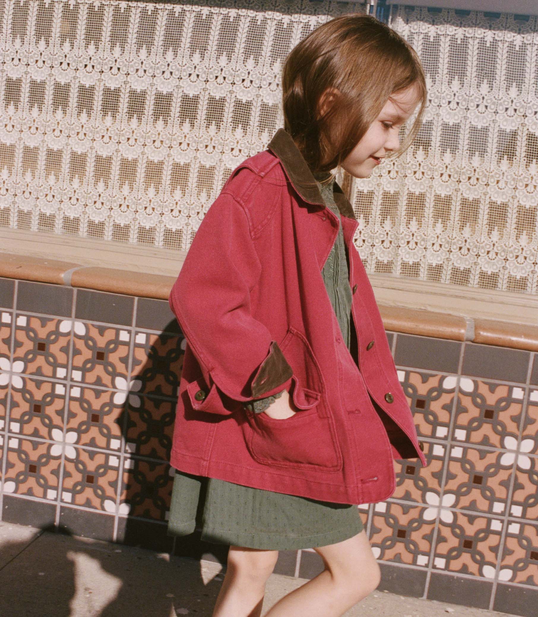 LITTLE PASCUAL JACKET -- WASHED CRIMSON - Image 4