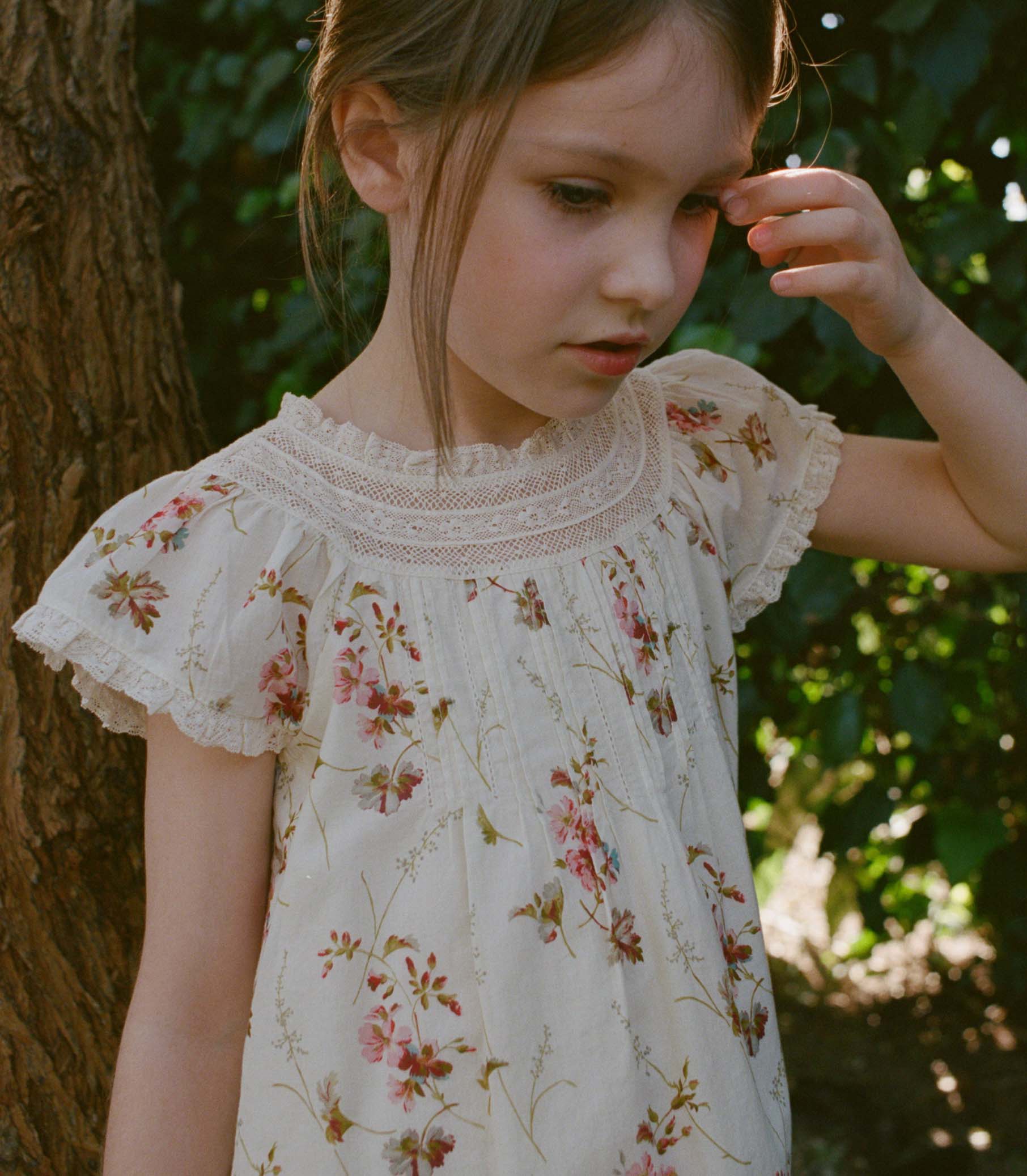 LISI DRESS -- BLANC PRAIRIE ROSE - Image 2