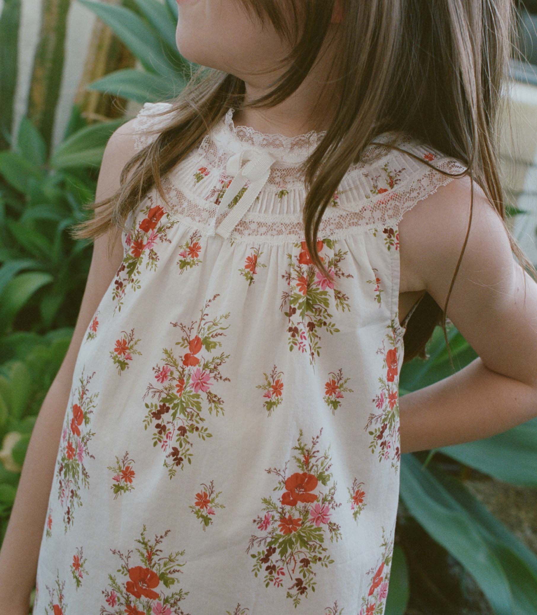 LITTLE DANSES DRESS -- ROSE PETIT BOUQUET DE CHAMONIX - Image 4