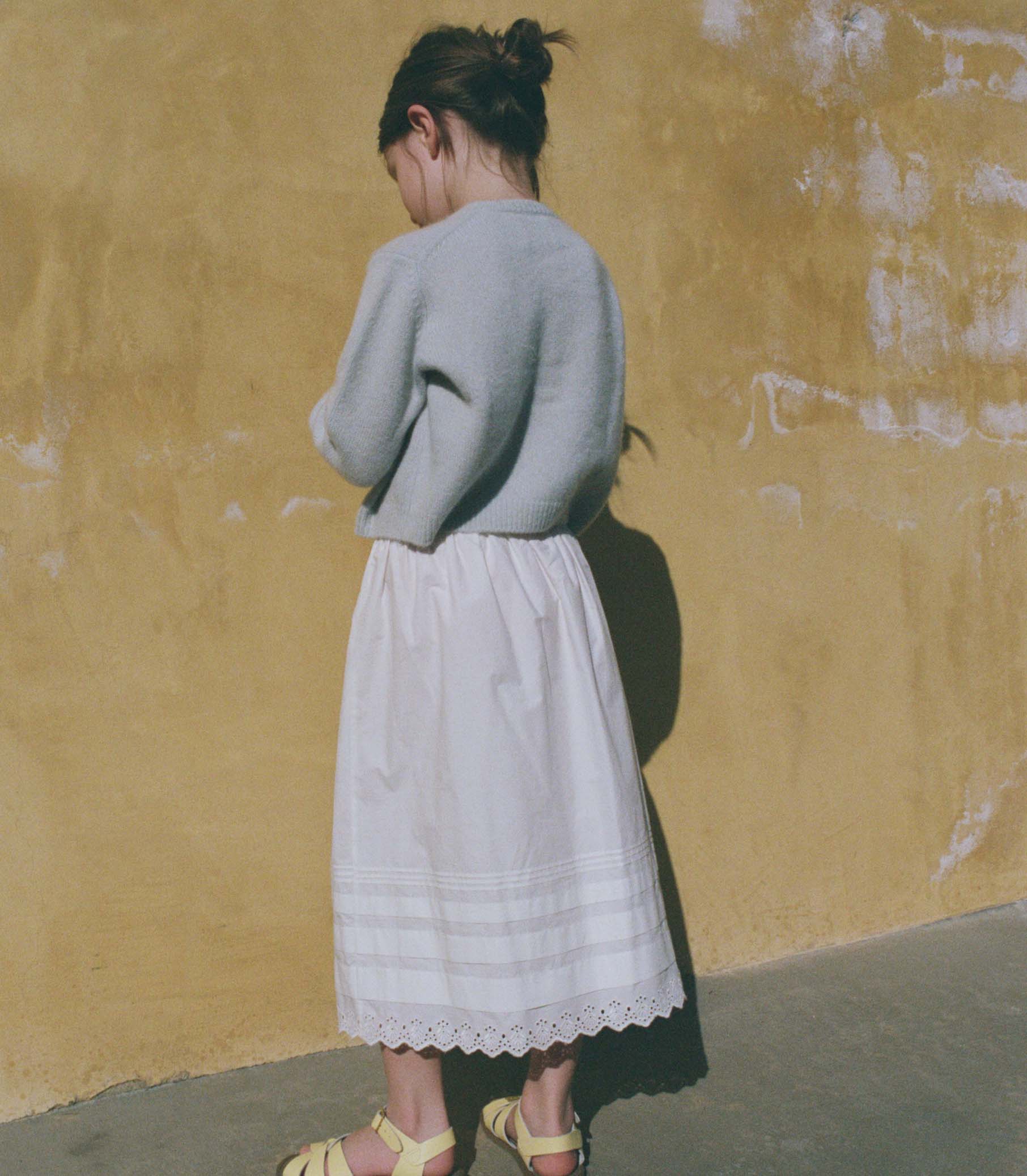 LITTLE SEBASTIANE MIDI SKIRT -- SALT - Image 5