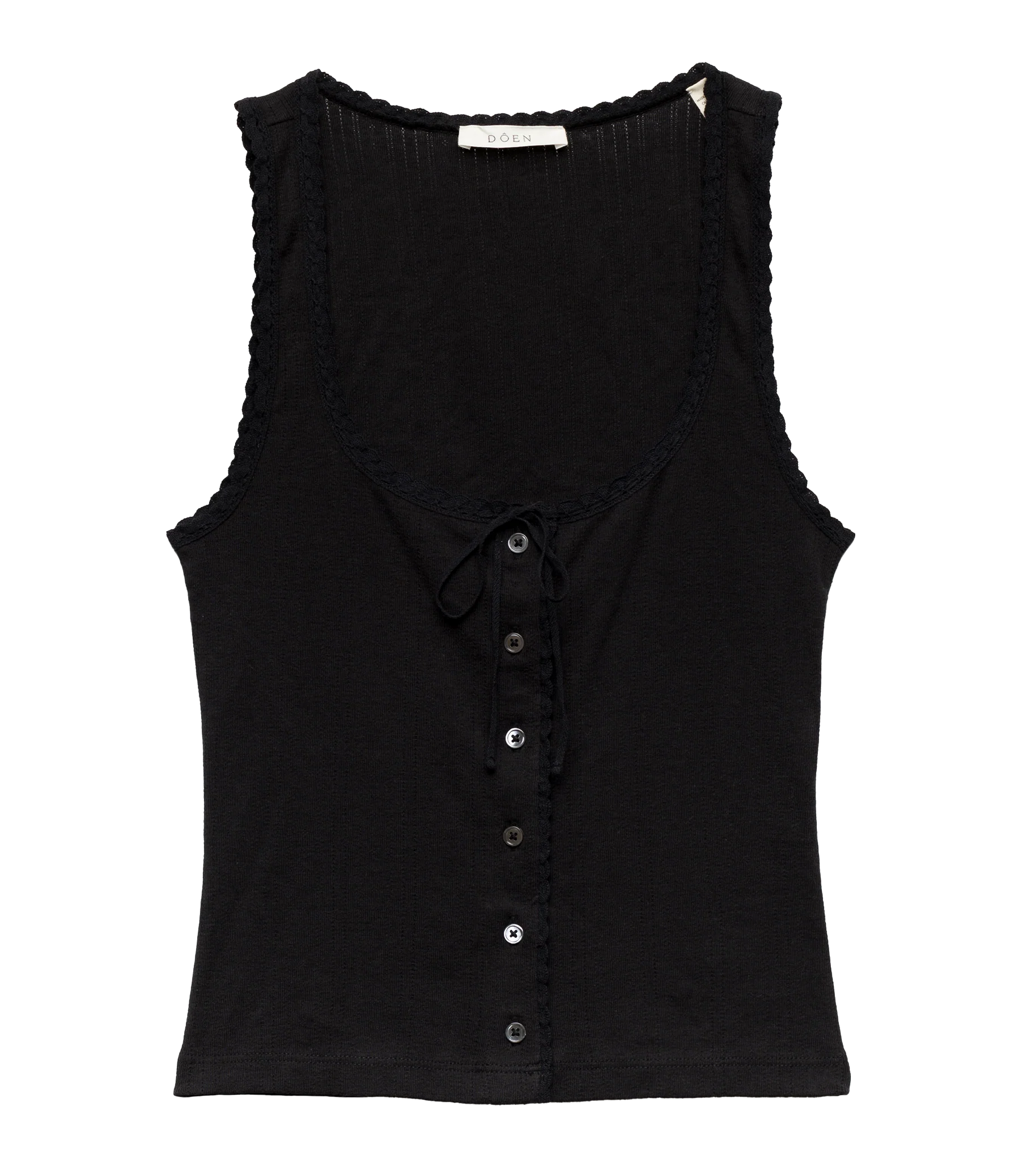 LOIS TANK -- BLACK QUELLE JOLIE POINTELLE - Image 9