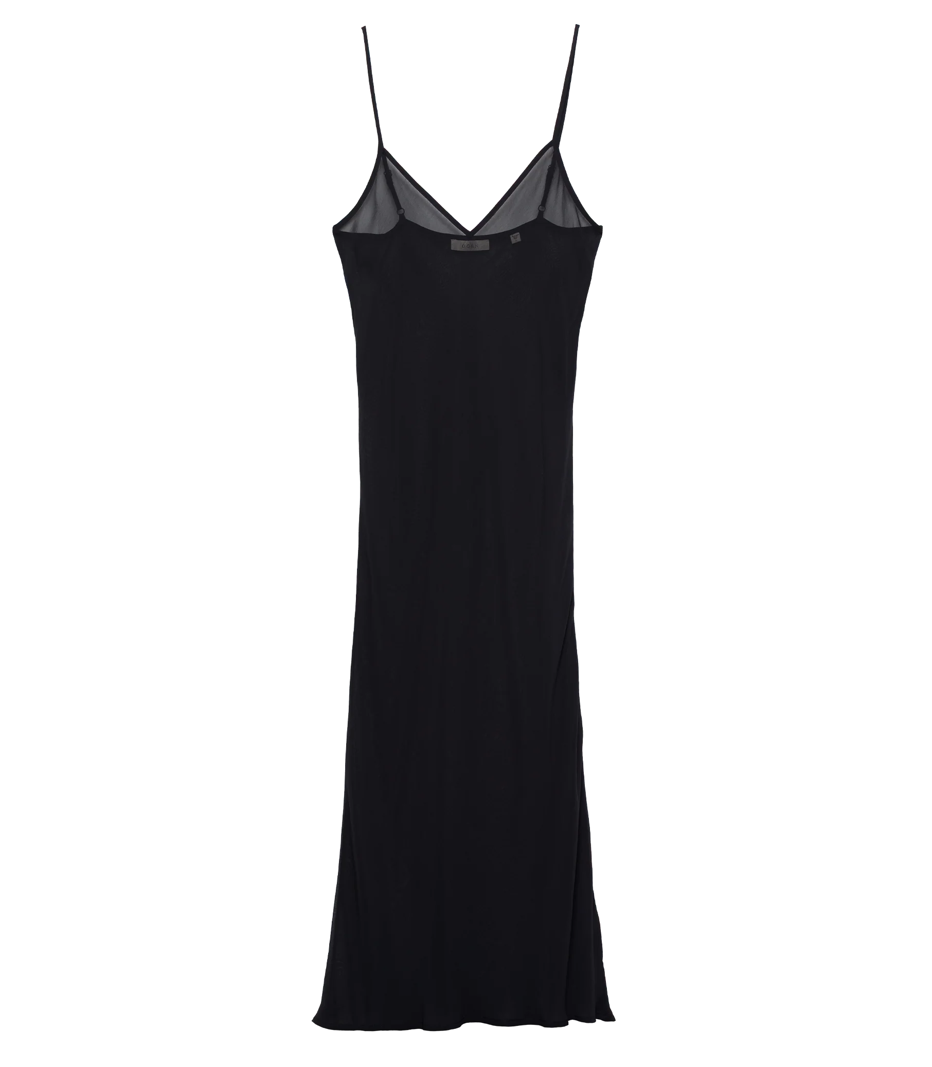 LONG DEEP V-NECK SLIP -- BLACK - Image 10