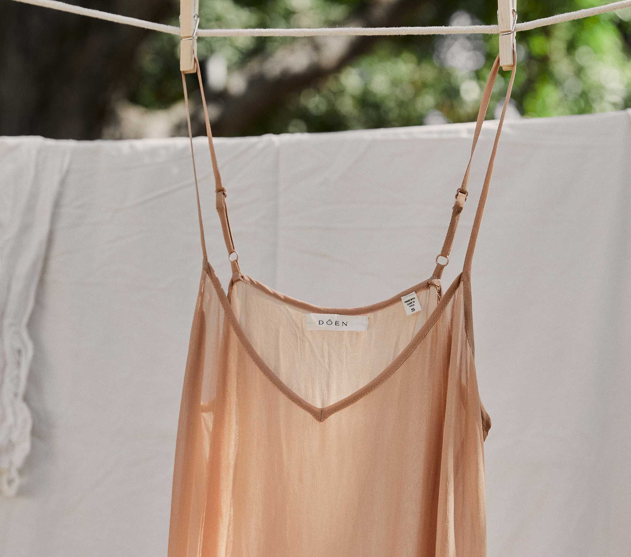 LONG DEEP V-NECK SLIP -- SAND DOLLAR - Image 2