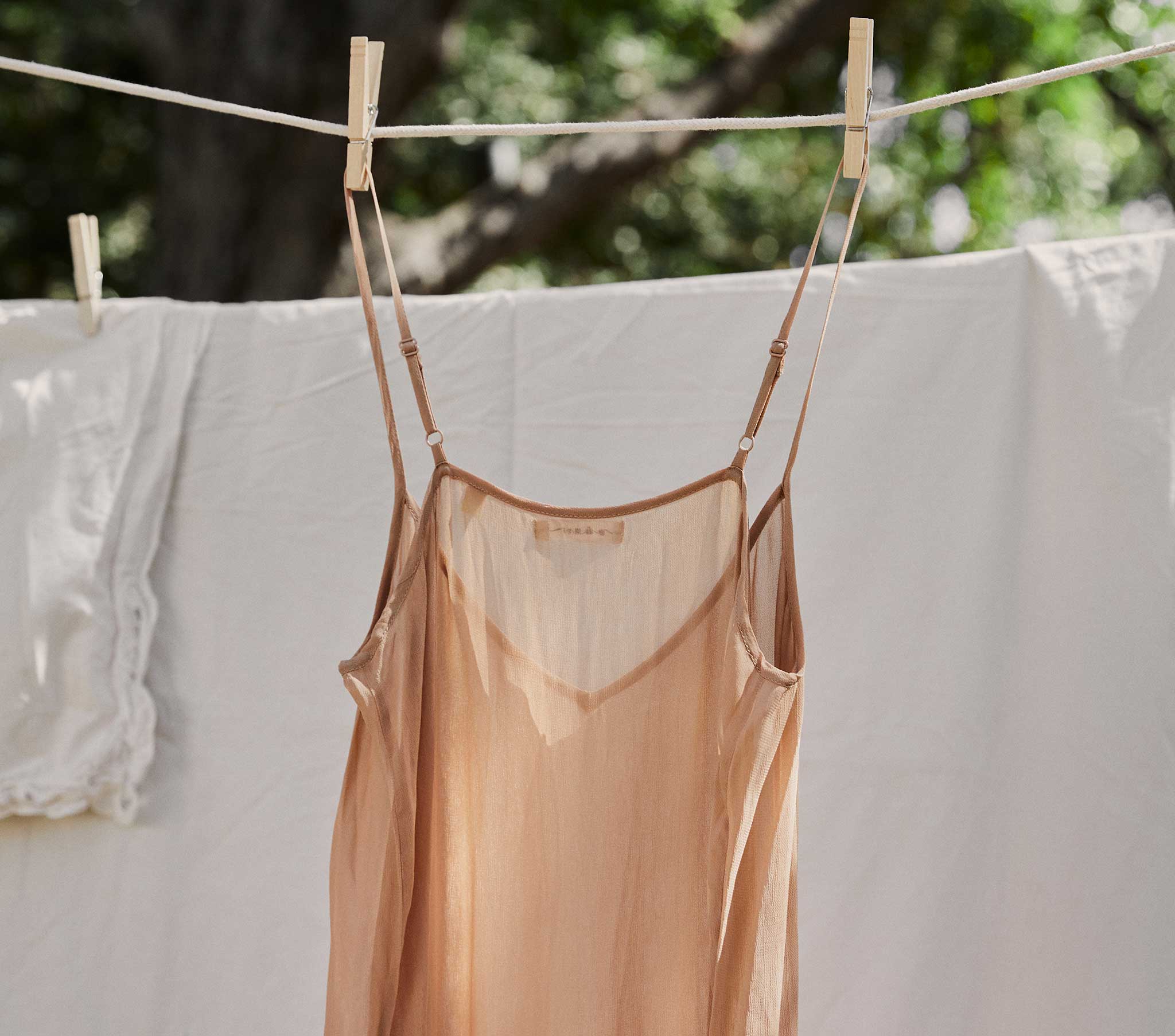 LONG DEEP V-NECK SLIP -- SAND DOLLAR - Image 4