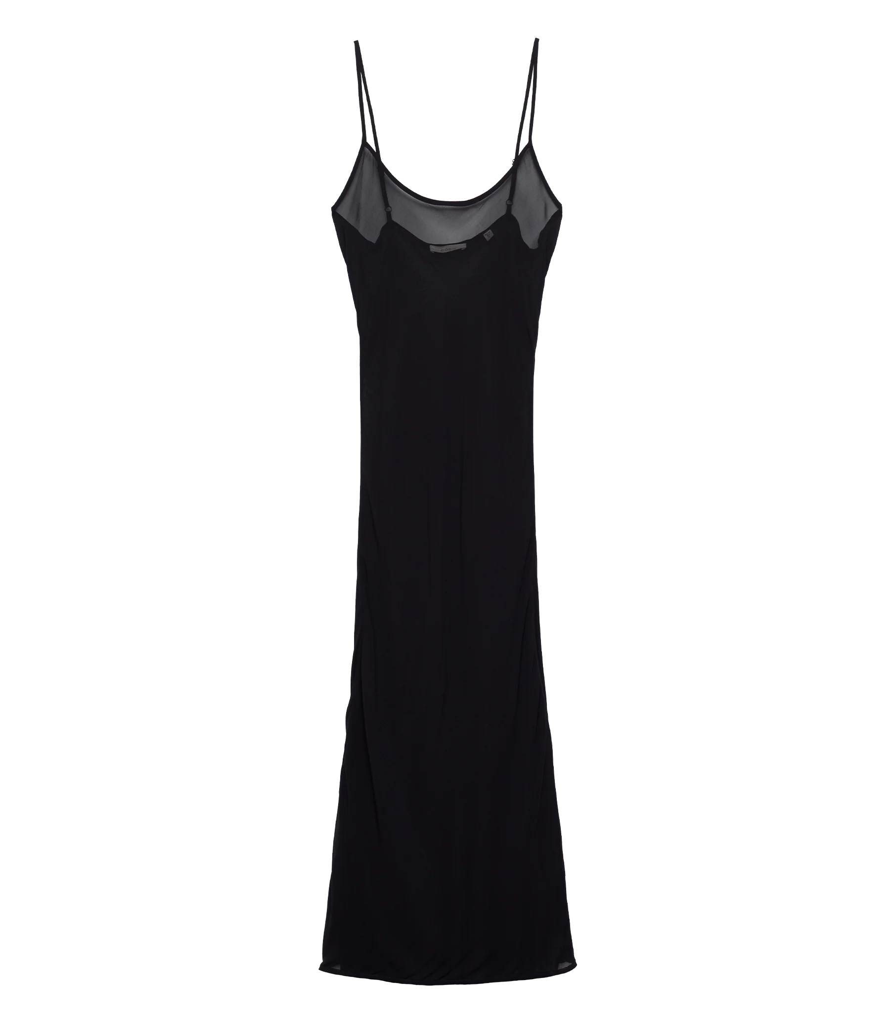 LONG SCOOP NECK SLIP -- BLACK - Image 5