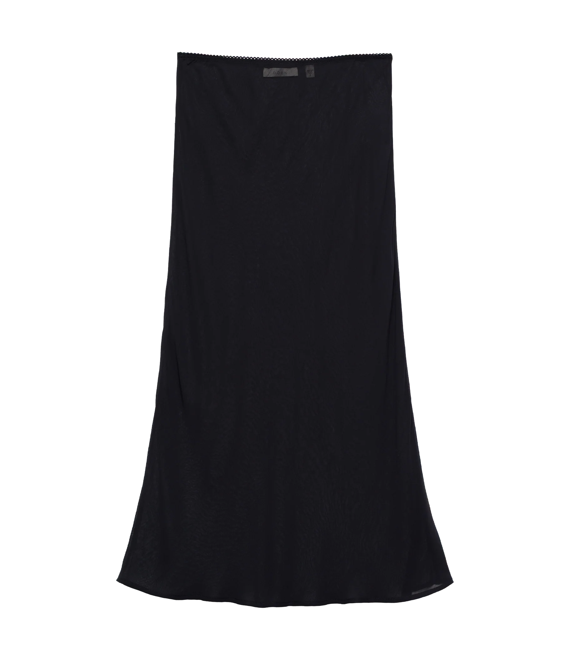 LONG SKIRT SLIP -- BLACK - Image 2