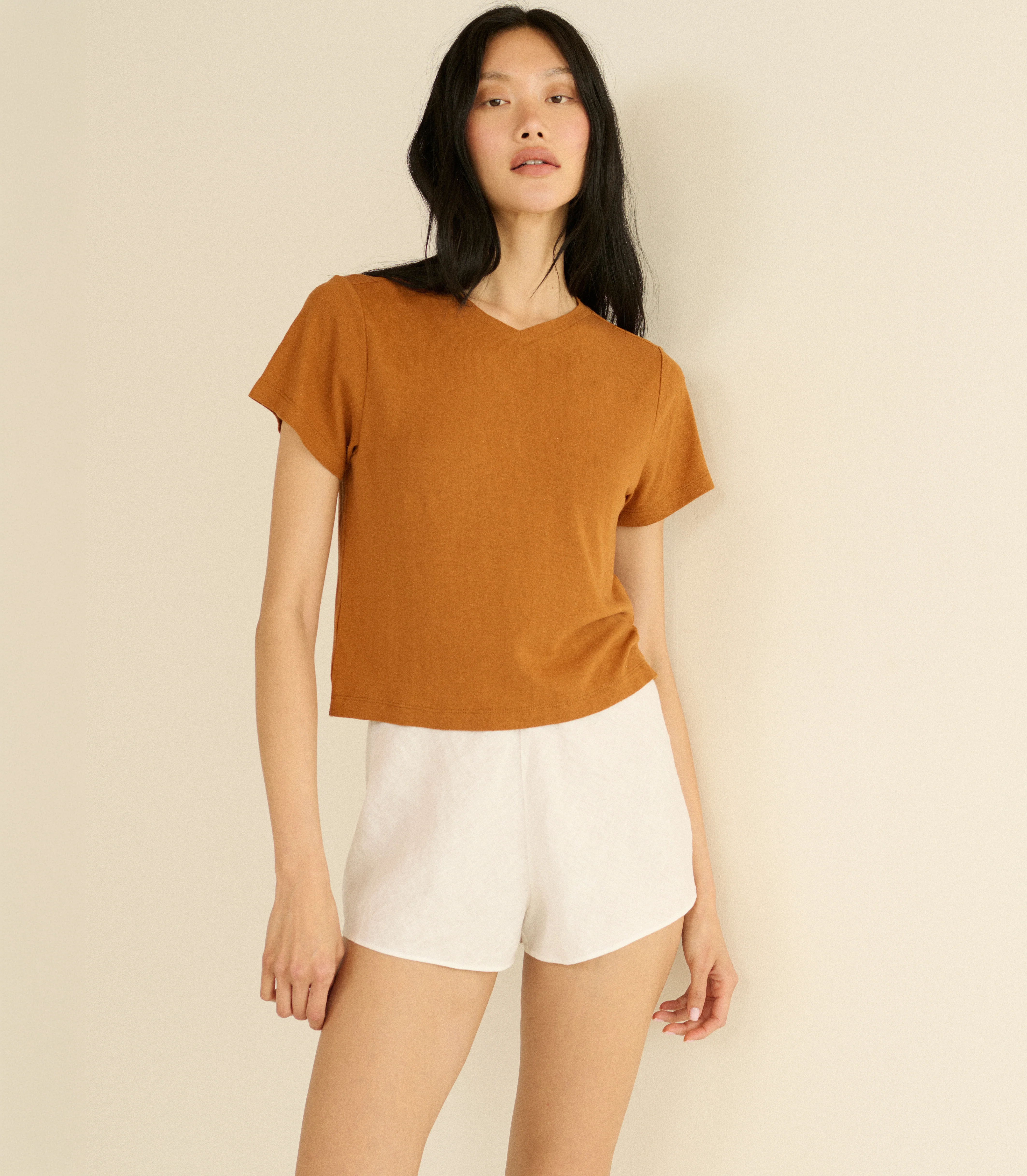 LOREN LINEN SHORT -- SALT - Image 6