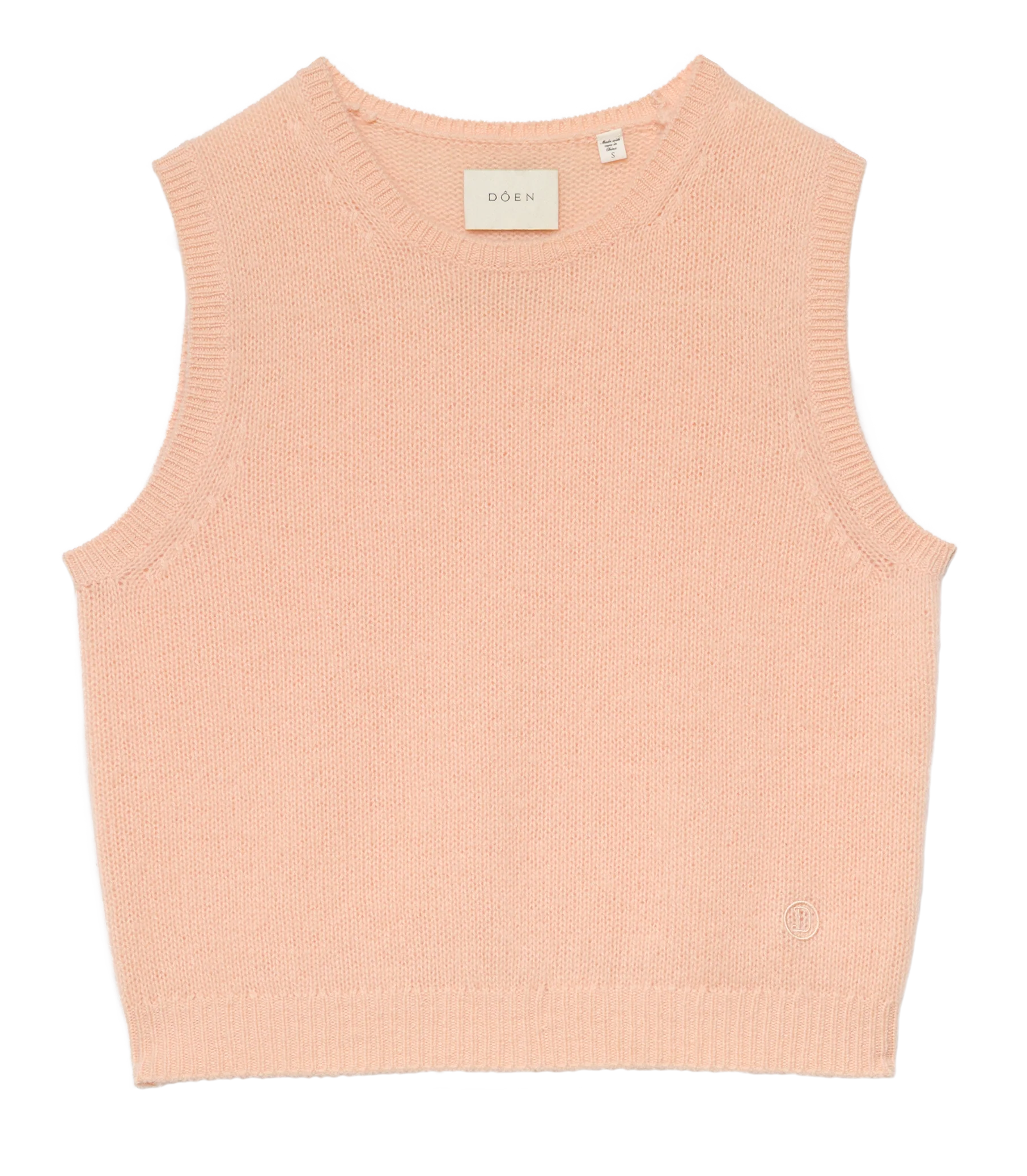 LOUDEN CASHMERE TOP -- LIGHT PEACH SORBET - Image 5
