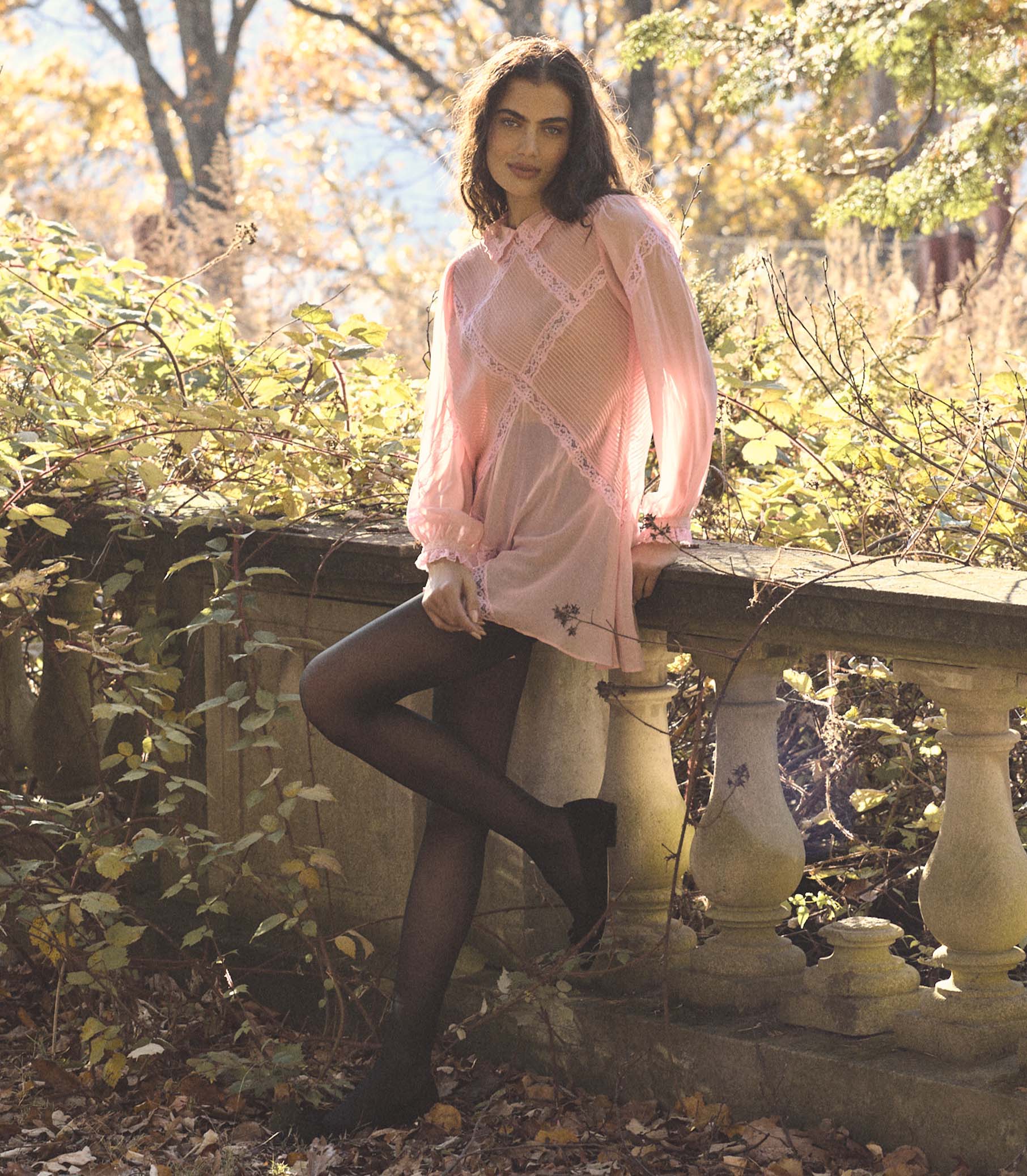 LOUISETTE DRESS -- PINK HYDRANGEA - Image 3