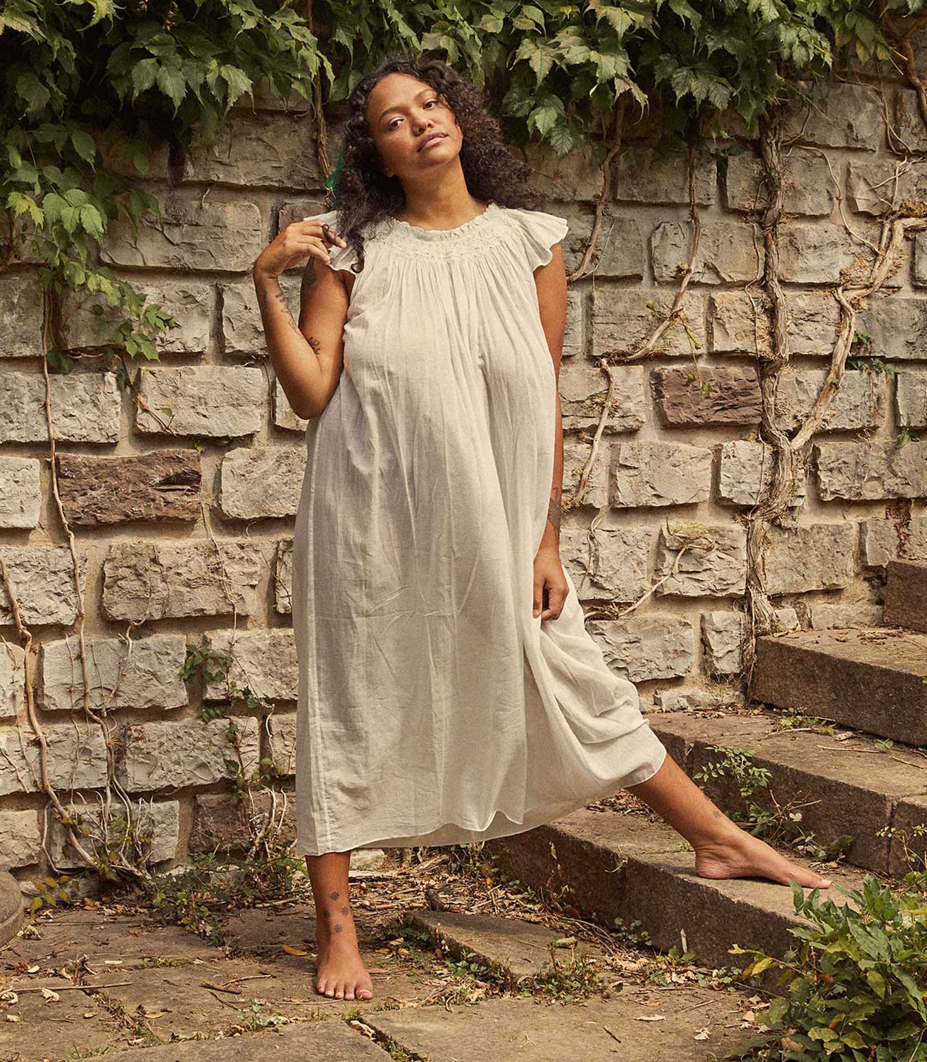 LOVISA NIGHTGOWN -- SALT - Image 4