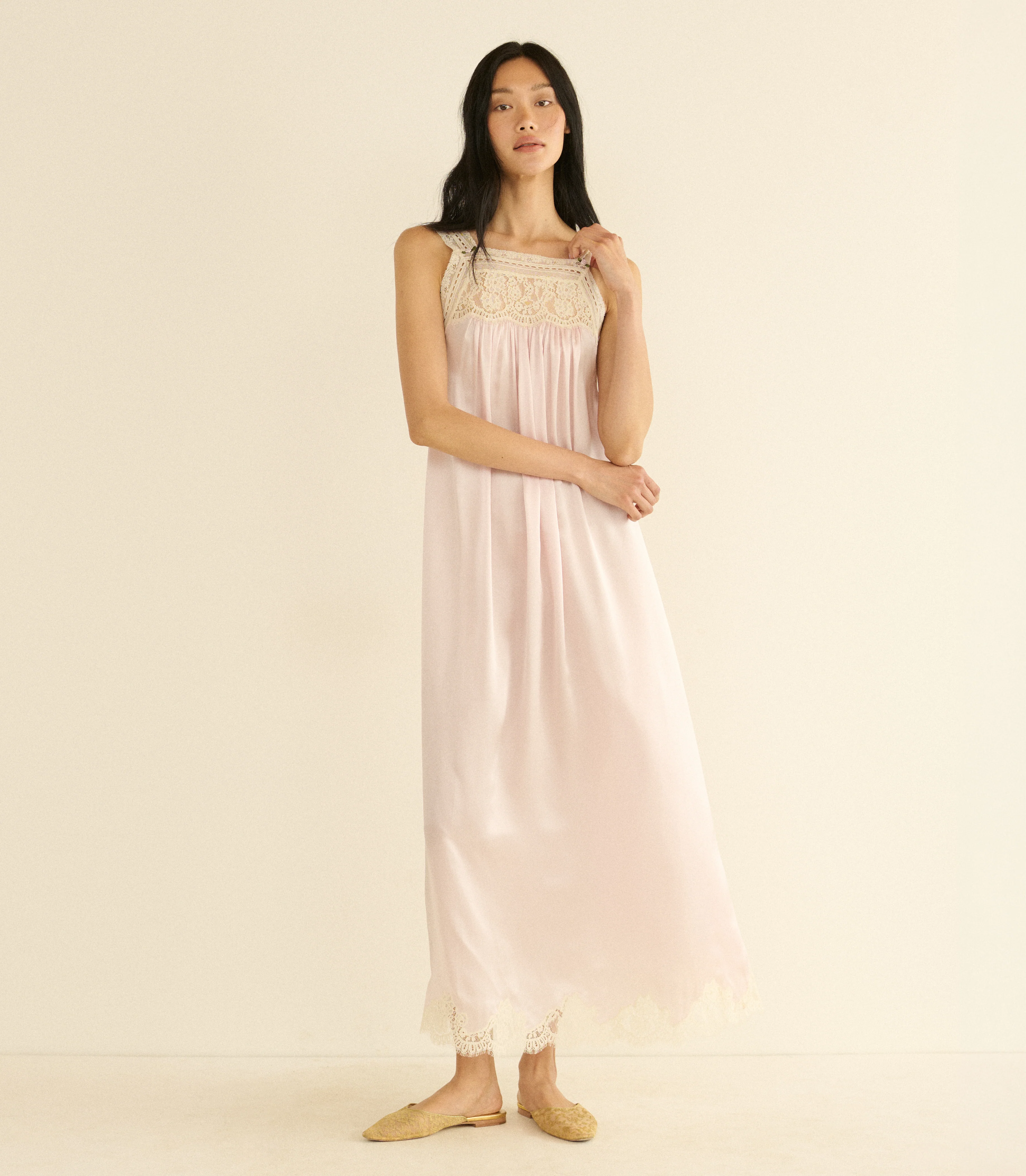 LUCIANE DRESS -- POWDER ROSE - Image 4