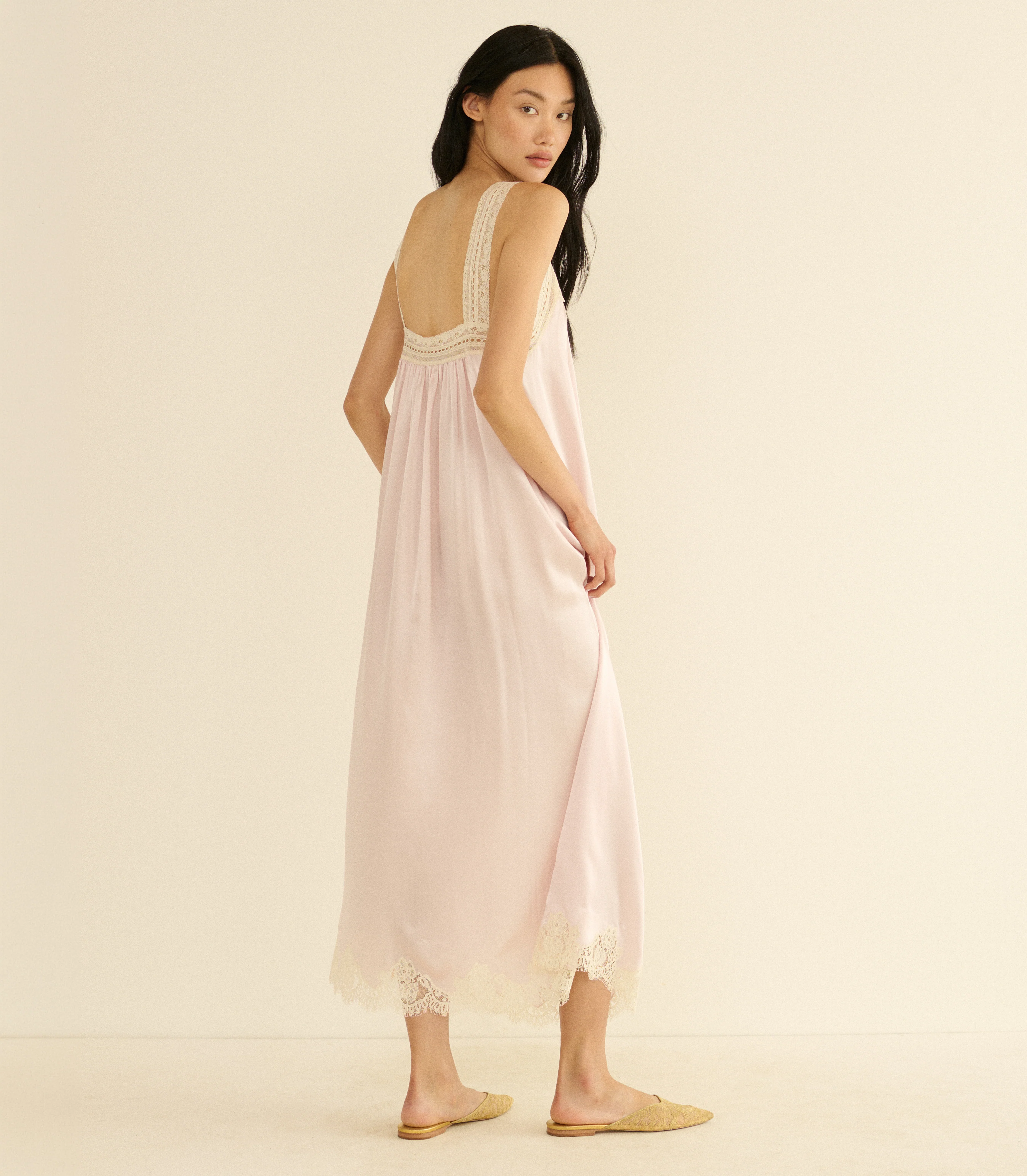 LUCIANE DRESS -- POWDER ROSE - Image 8