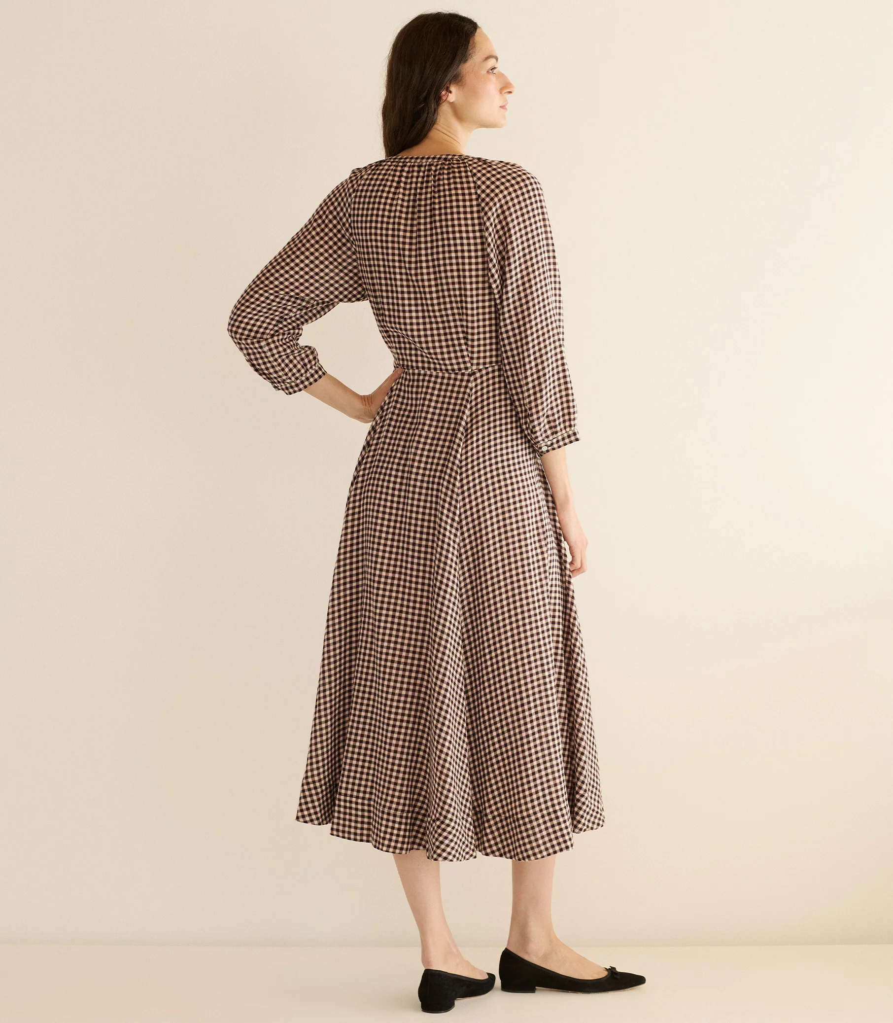 MADELAINE DRESS -- DELPHINE PLAID - Image 4