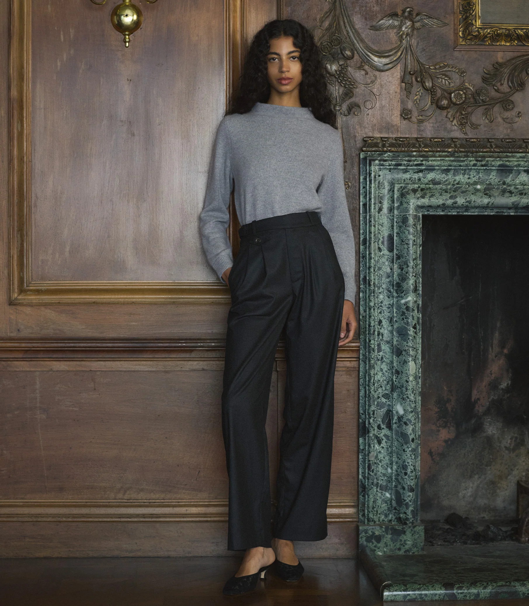 MAIRE CASHMERE SWEATER -- CLOUD GREY - Image 3