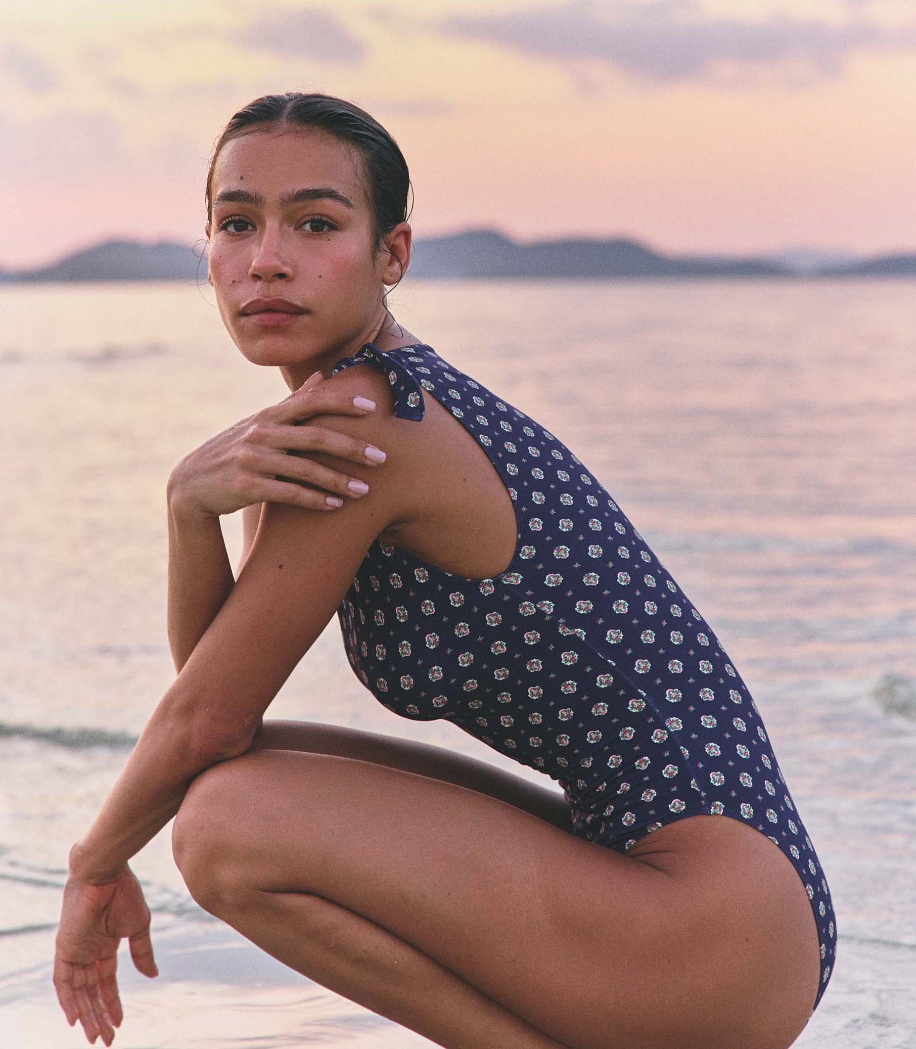 MALTA MAILLOT -- NAVY CADIZ FOULARD - Image 3