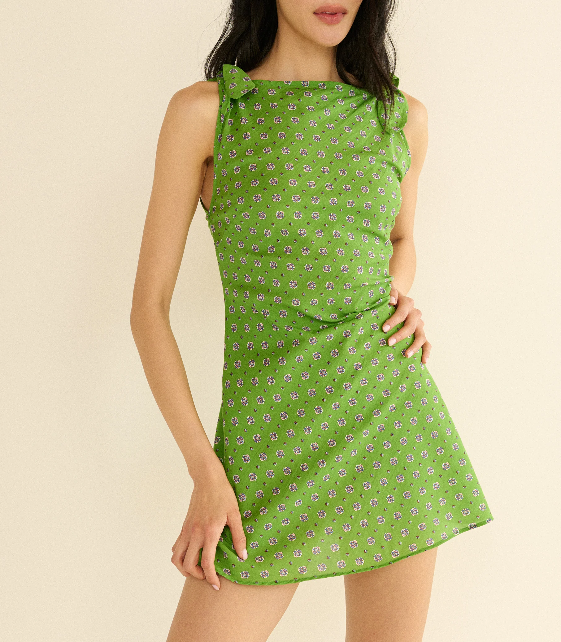 MALTINA DRESS -- VERT CADIZ FOULARD - Image 2