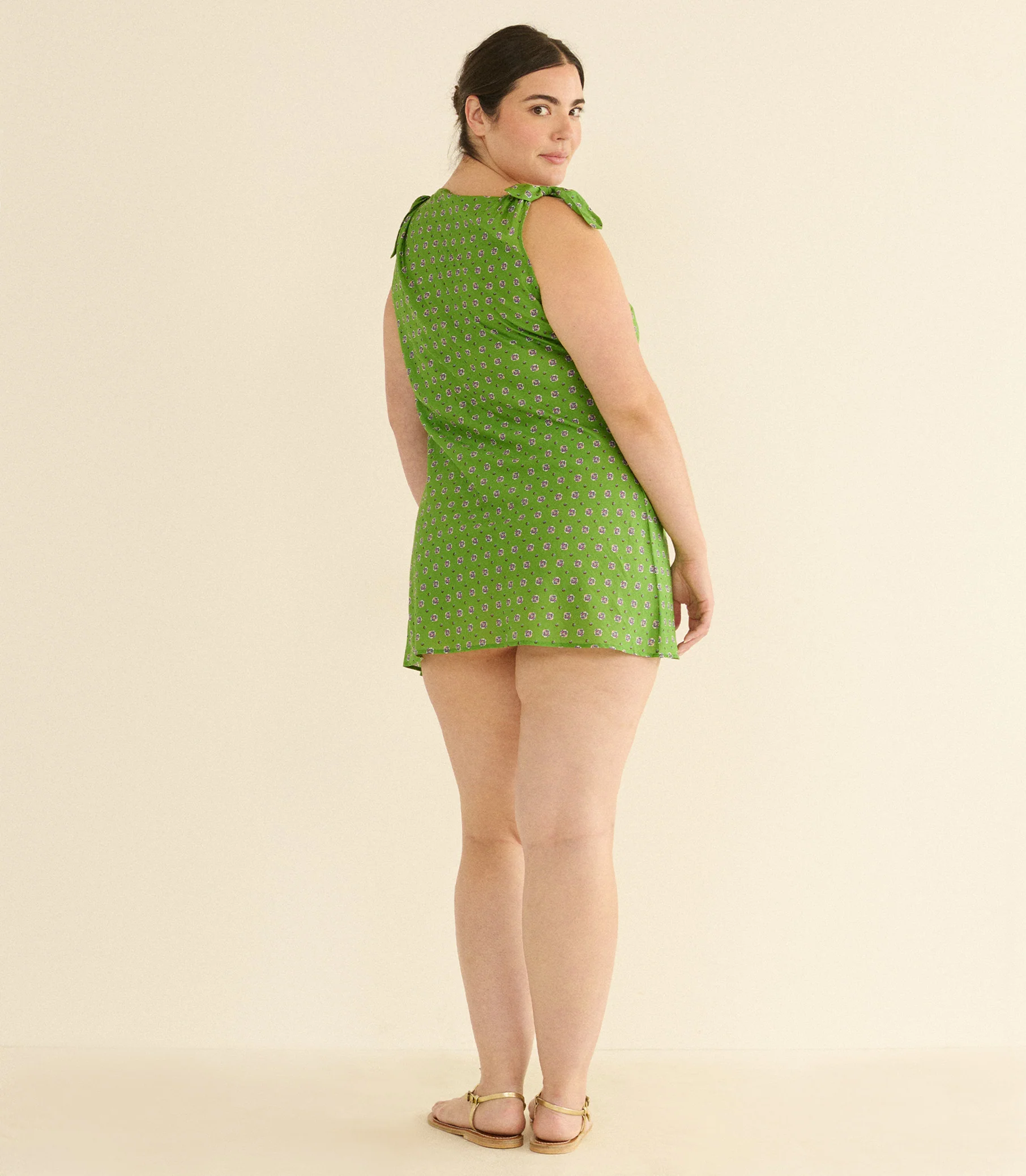 MALTINA DRESS -- VERT CADIZ FOULARD - Image 7