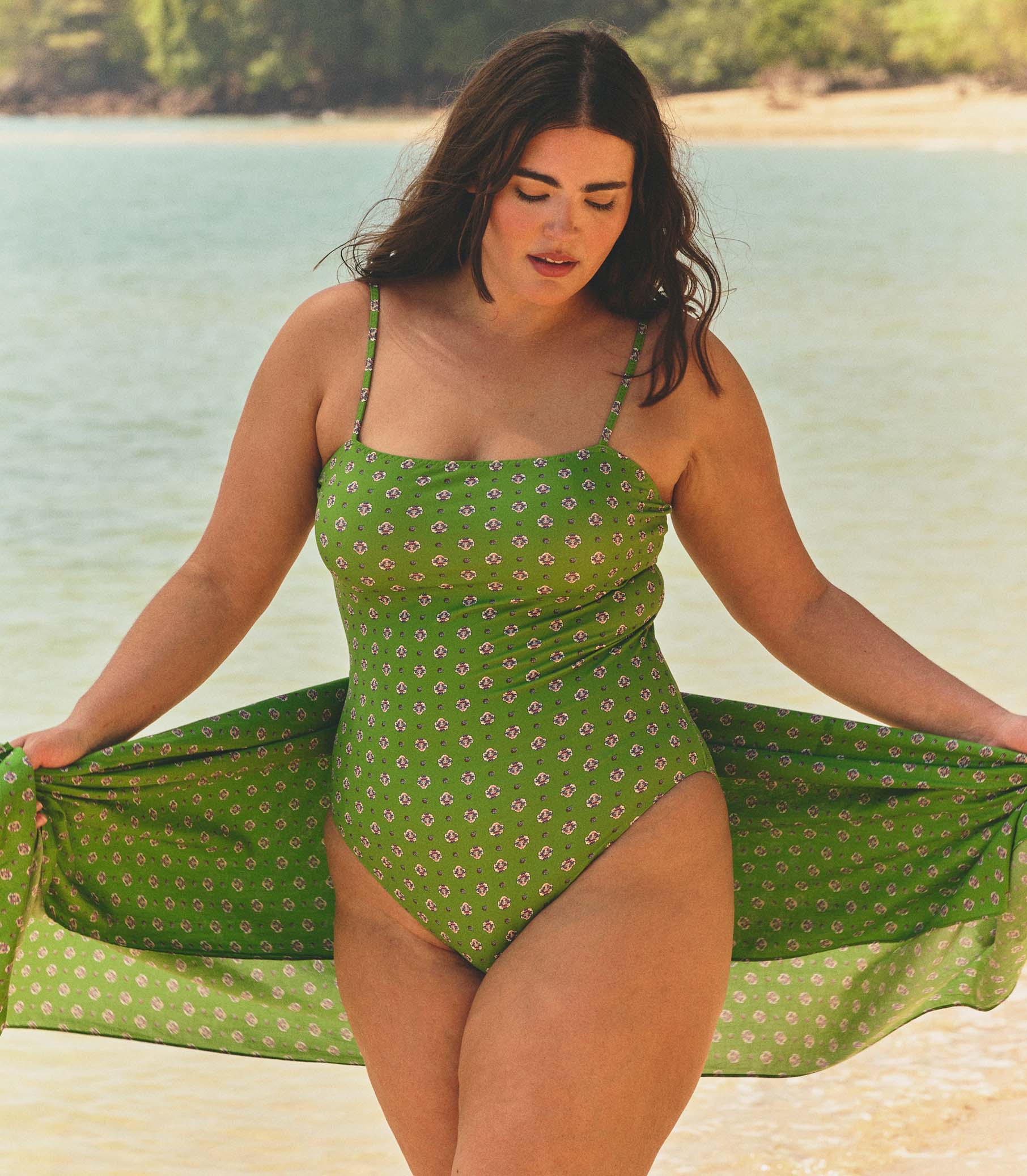 MARBELLA MAILLOT -- VERT CADIZ FOULARD - Image 3