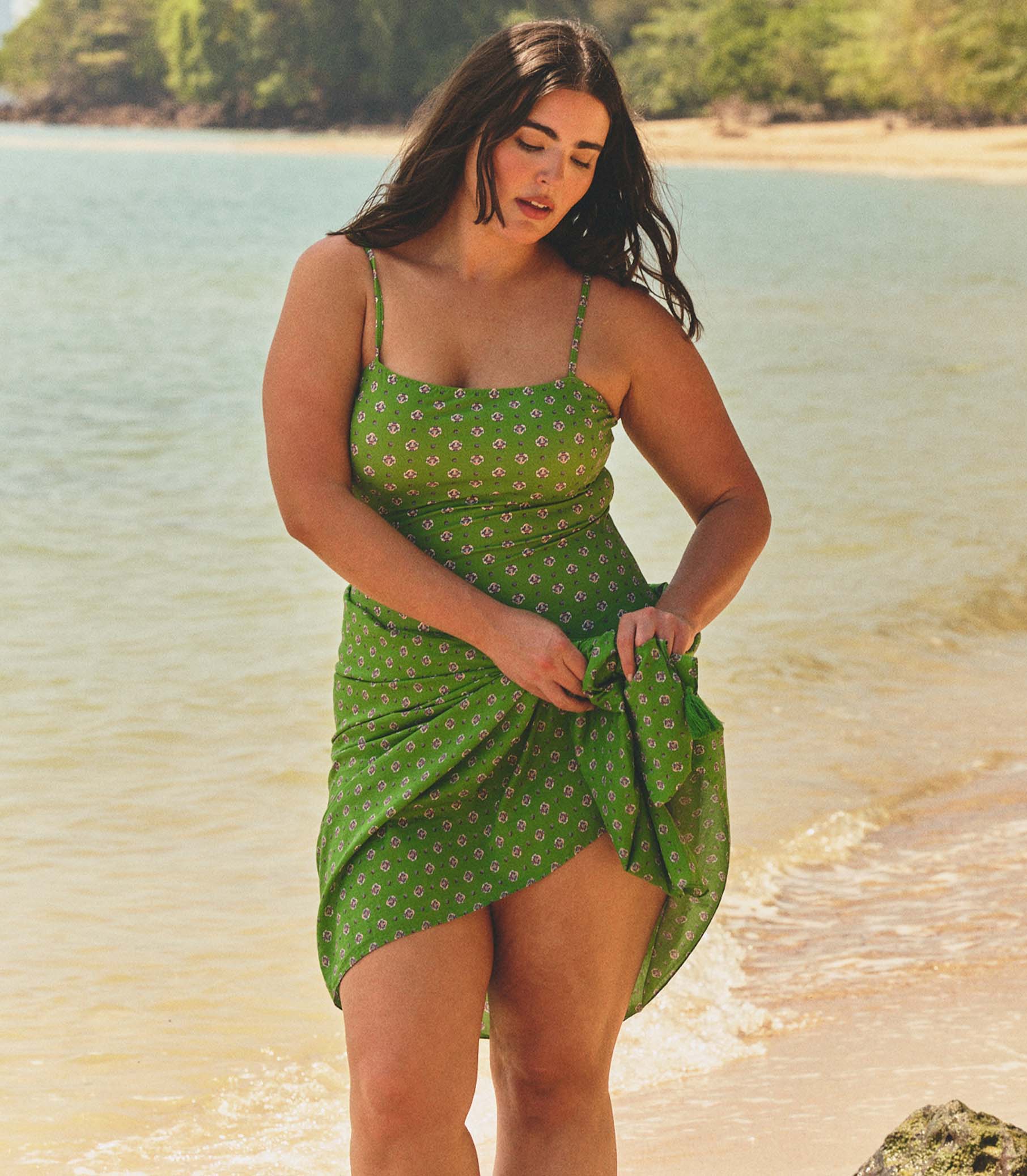 MARBELLA MAILLOT -- VERT CADIZ FOULARD - Image 4