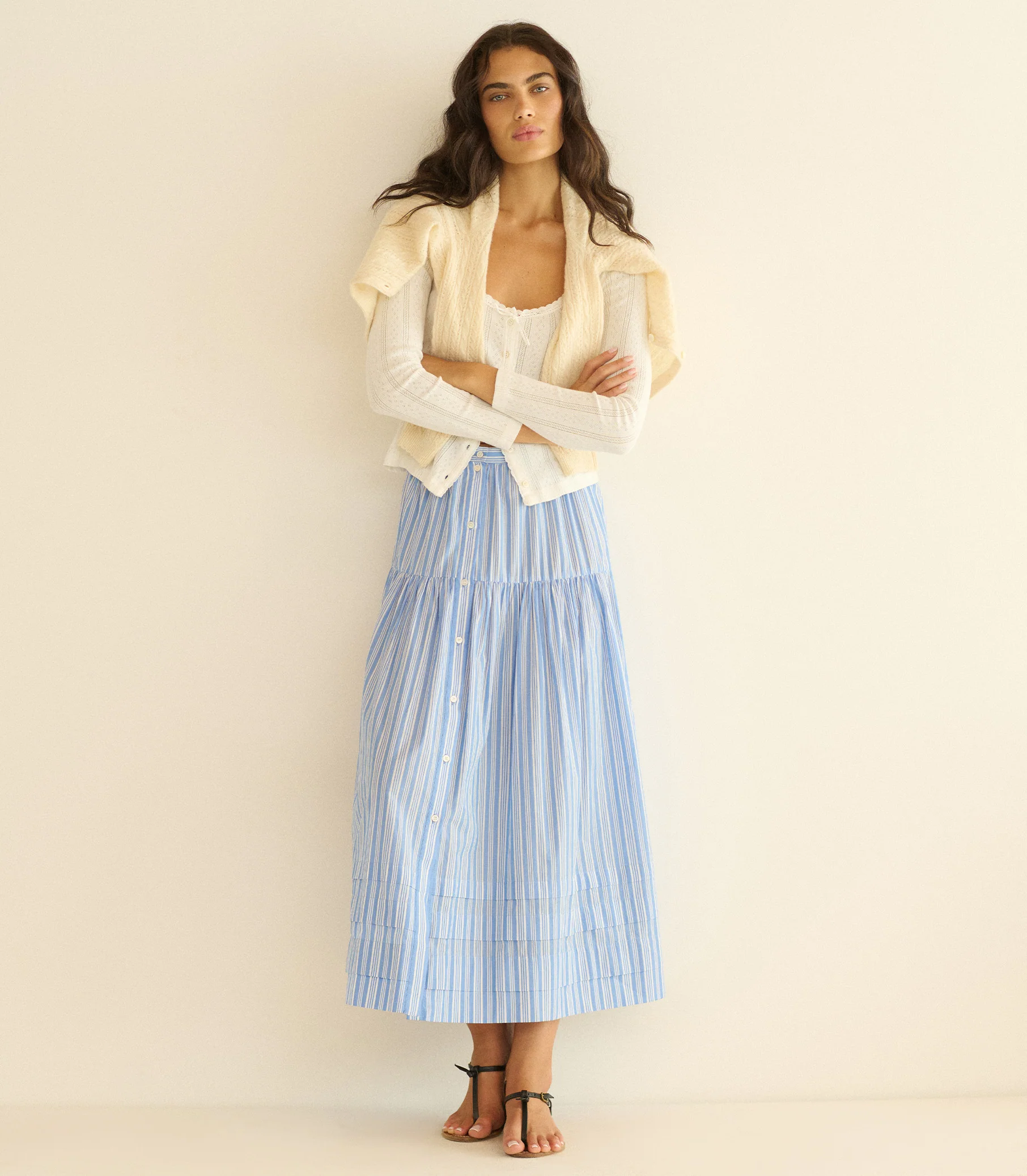 MARCELINE SKIRT -- SALERNO STRIPE - Image 3