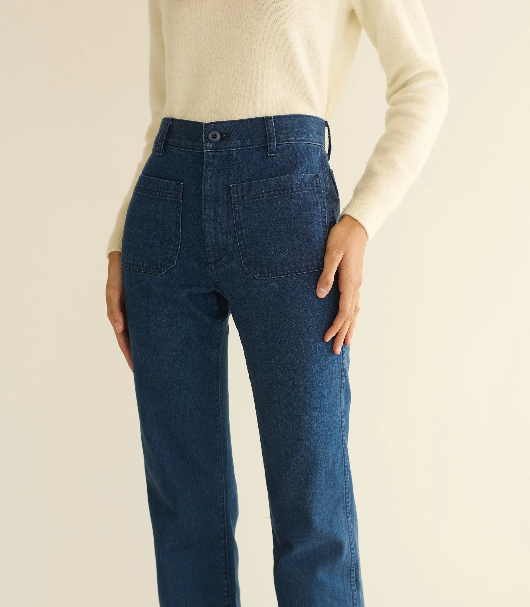 MARITIME MID RISE JEAN -- SIRENES WASH - Image 4