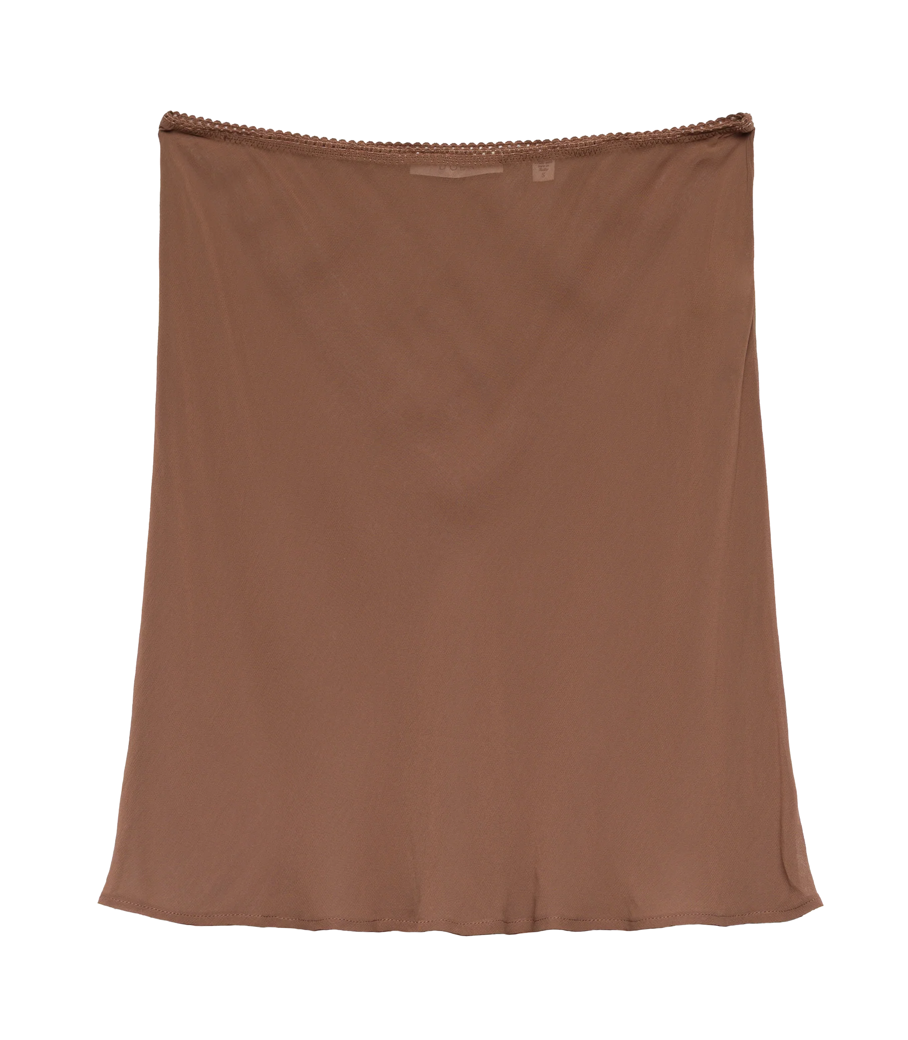 MINI SKIRT SLIP -- CAROB - Image 4