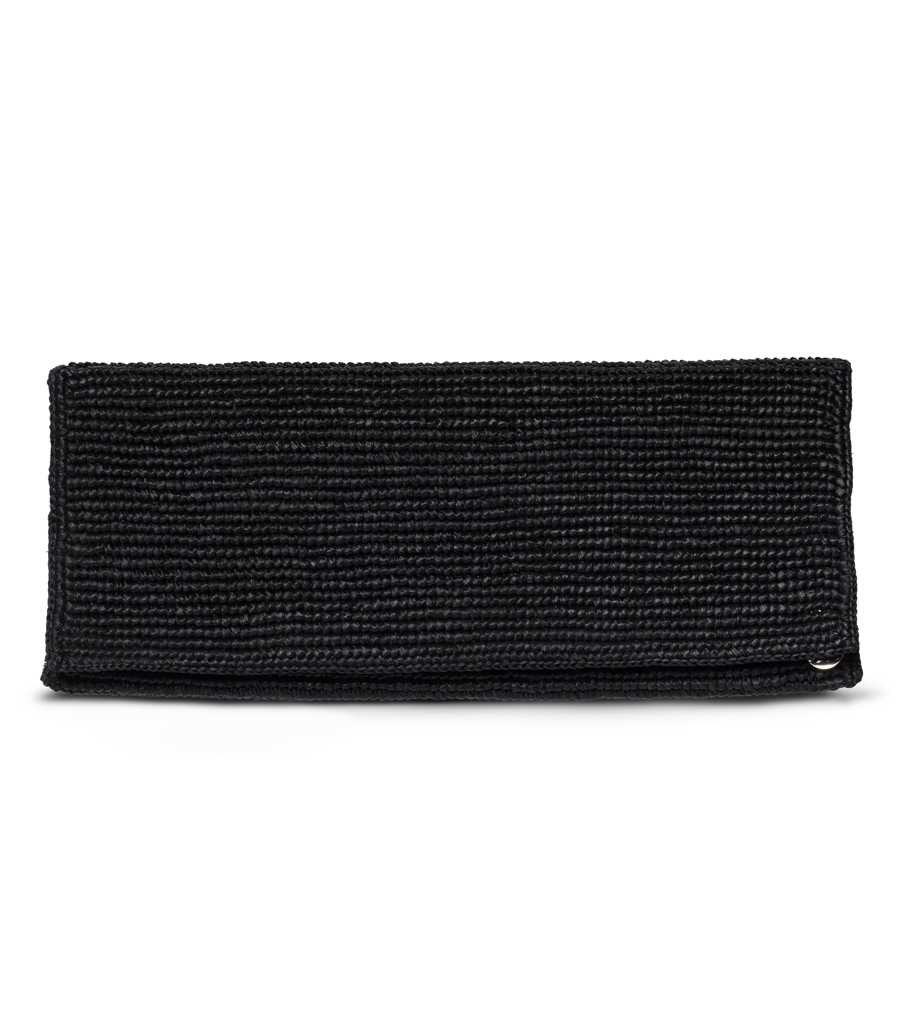 MURIEL CLUTCH -- BLACK RAFFIA - Image 5