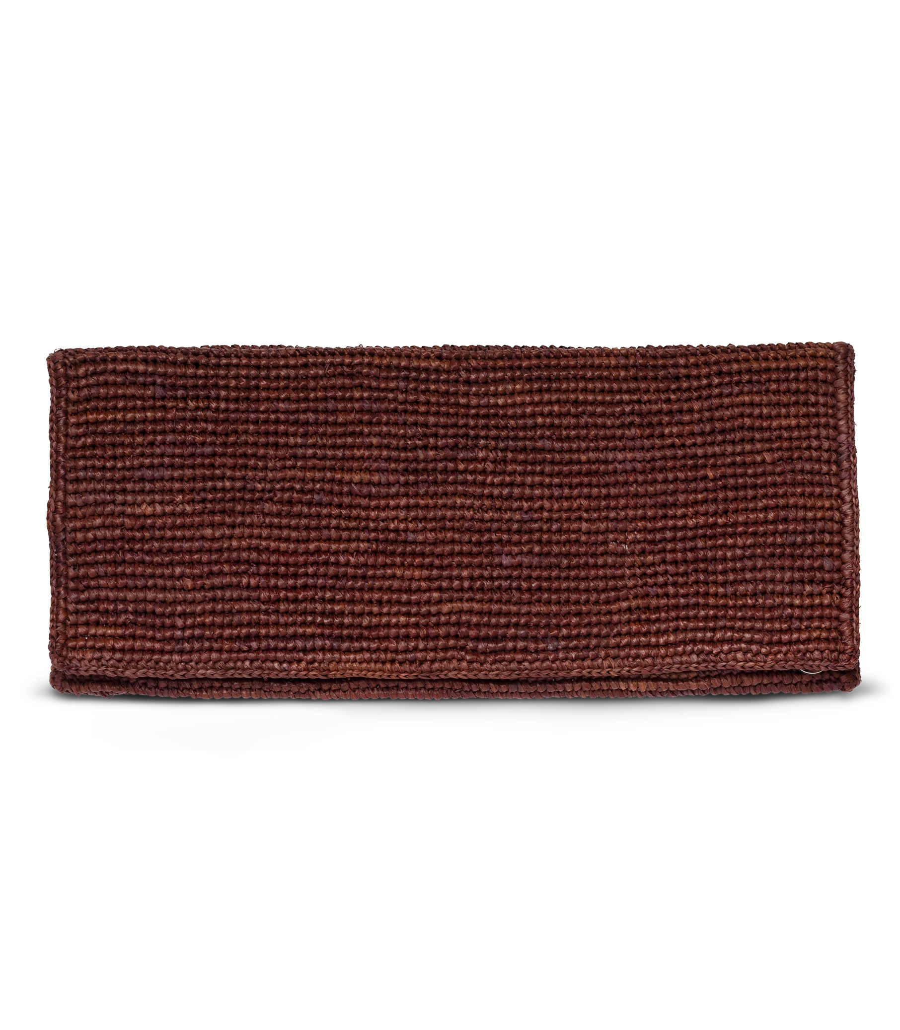 MURIEL CLUTCH -- MARRON RAFFIA - Image 3