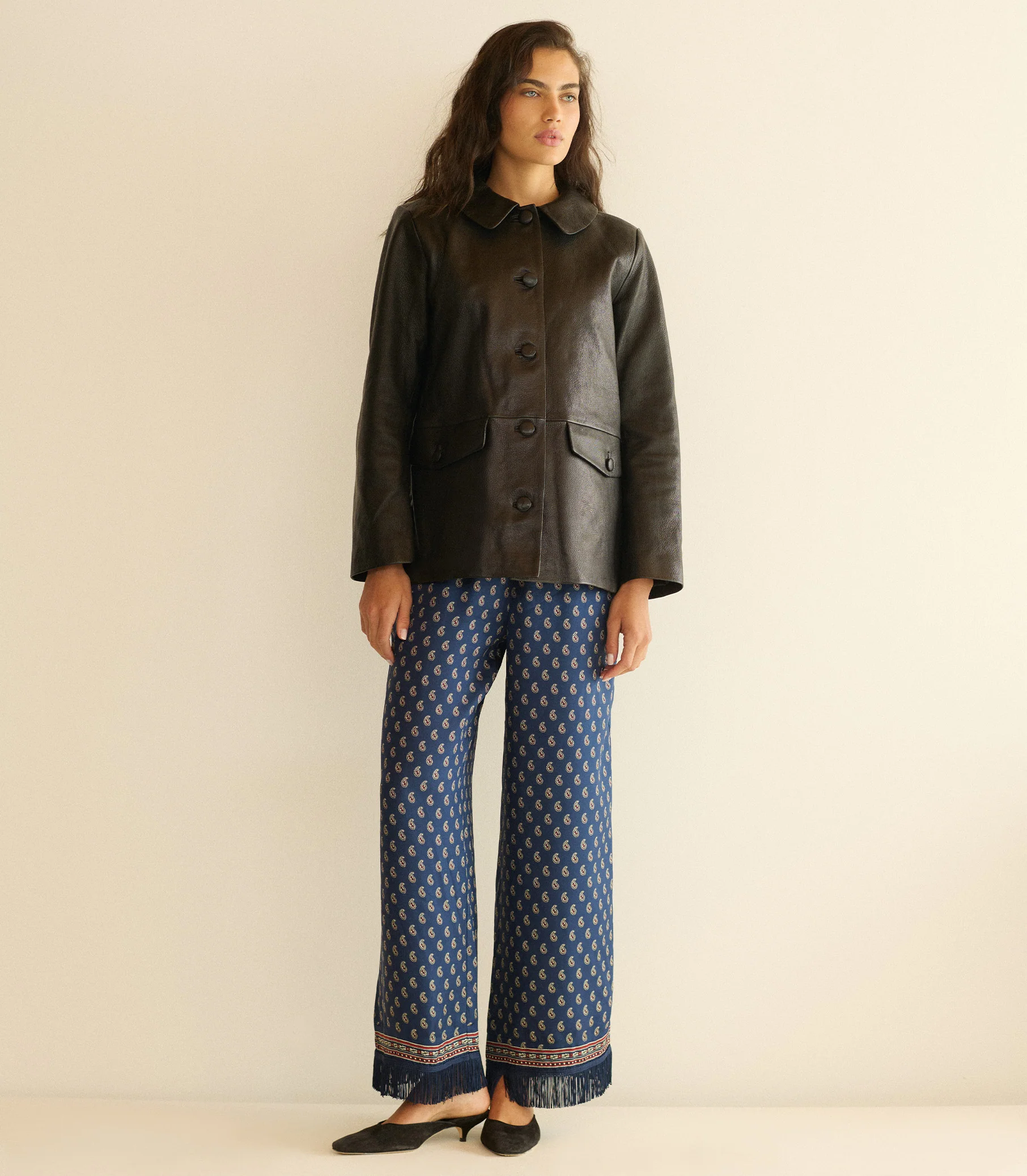NICO LEATHER JACKET -- BLACK - Image 5
