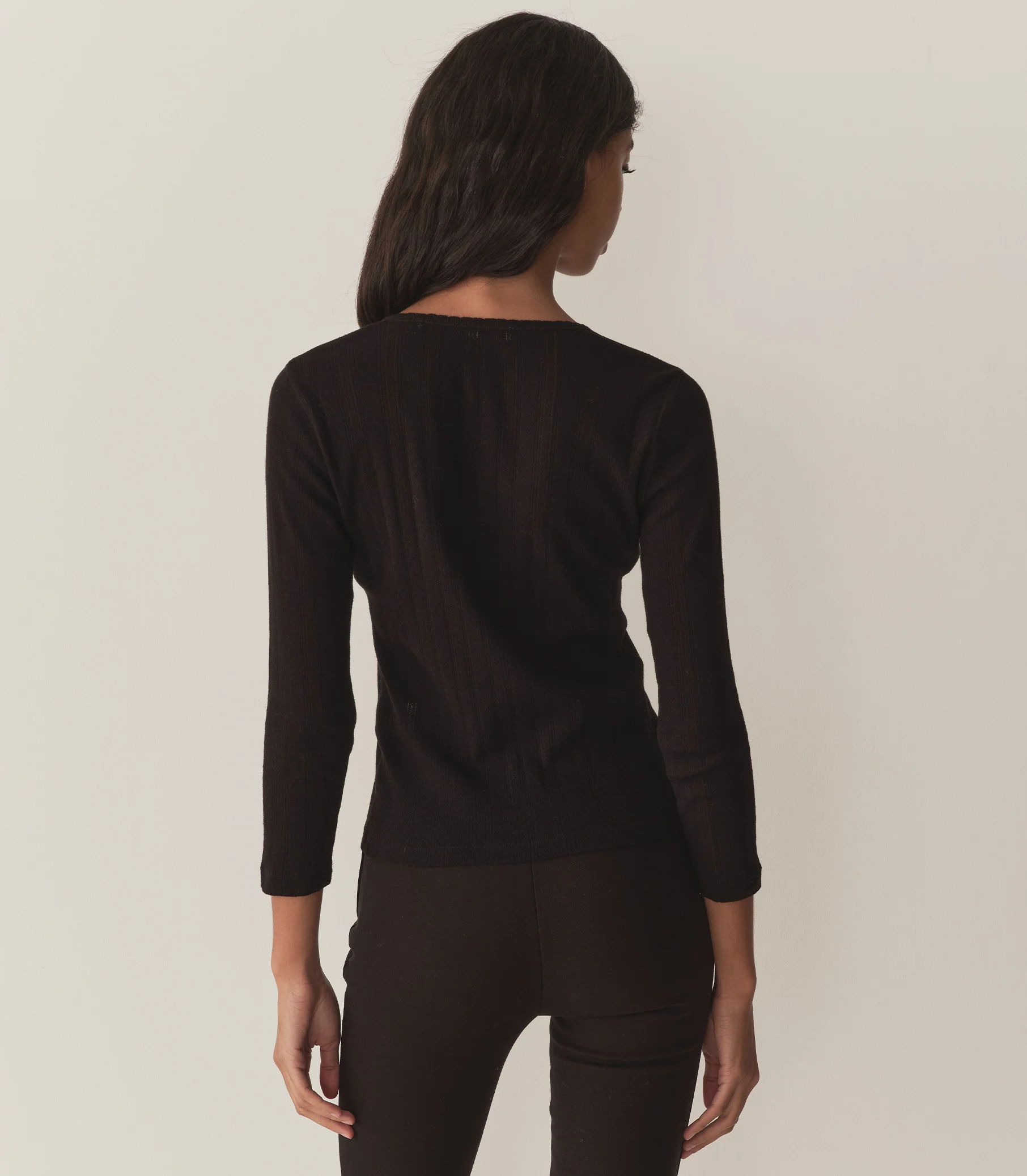 PAOLA TEE -- BLACK QUELLE JOLIE POINTELLE - Image 3