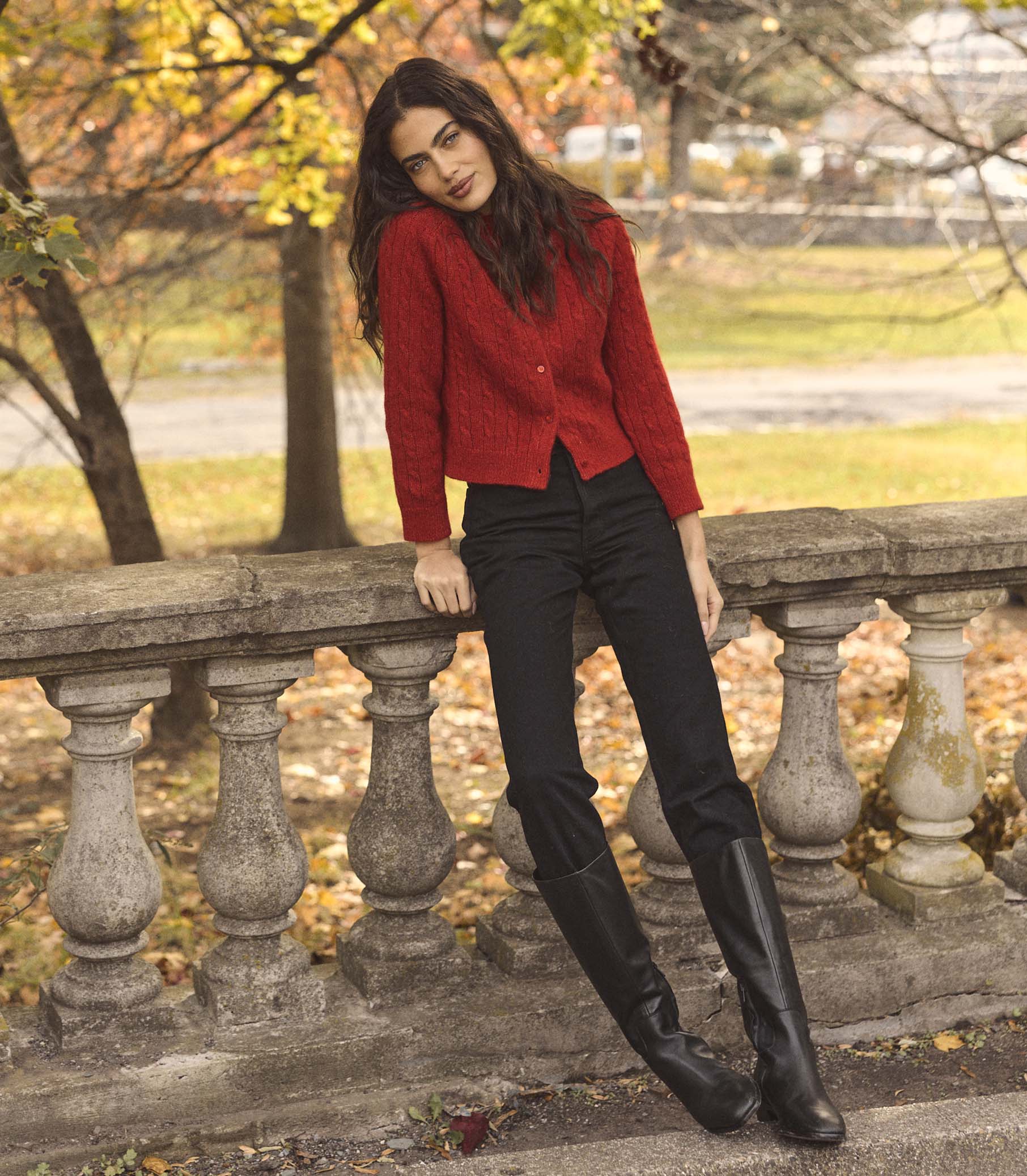 PENROSE CARDIGAN -- CERISE - Image 3