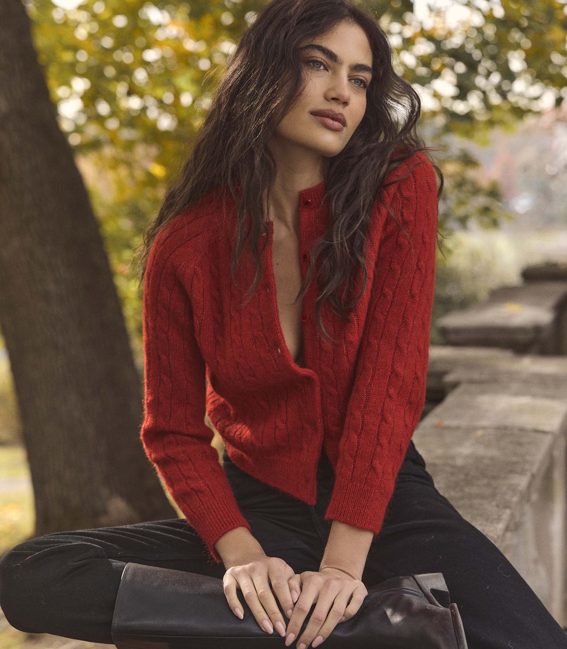 PENROSE CARDIGAN -- CERISE - Image 5